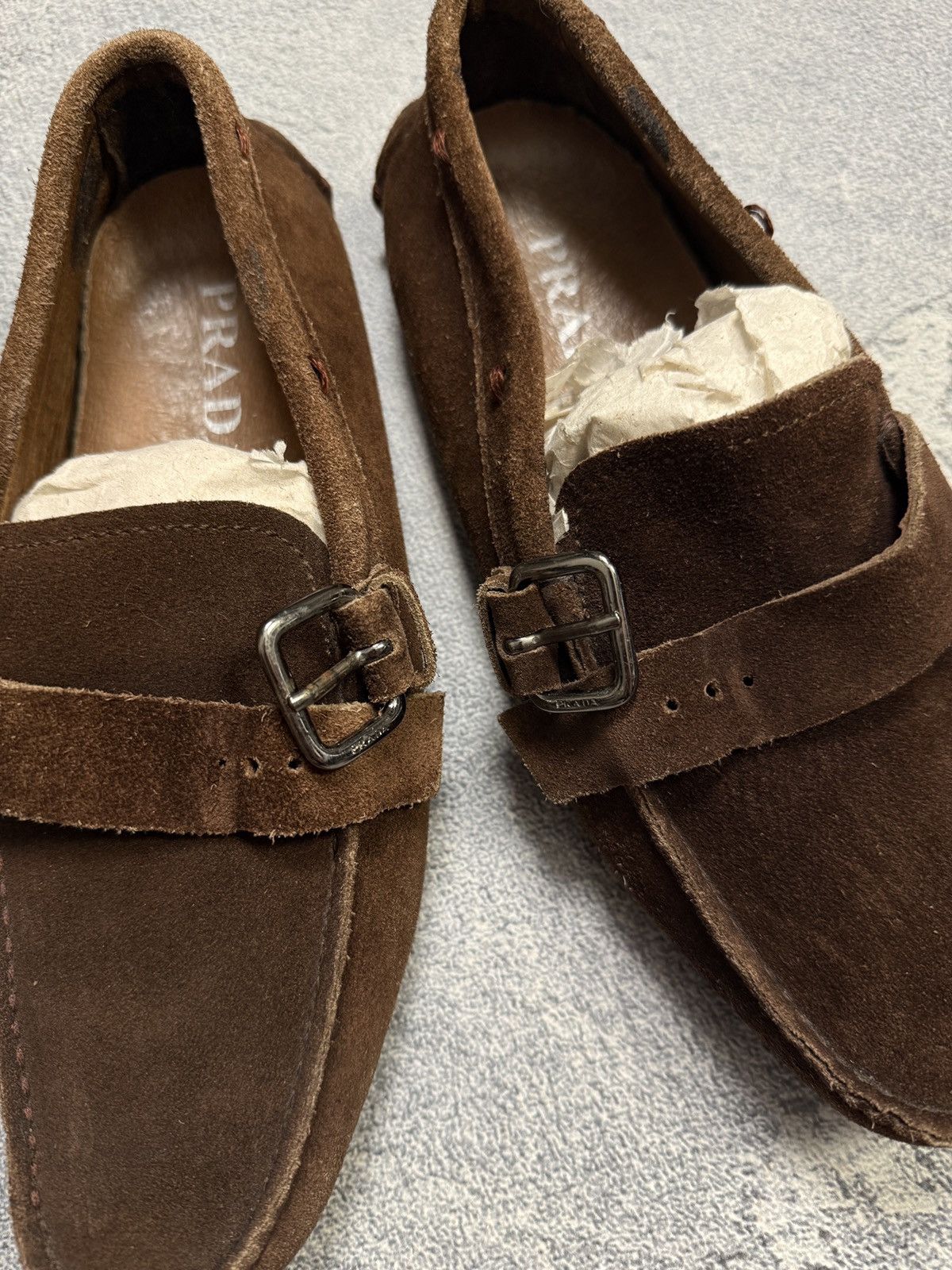 Prada Vintage Brown Prada Loafers Size US 7 / EU 40 - 7 Thumbnail