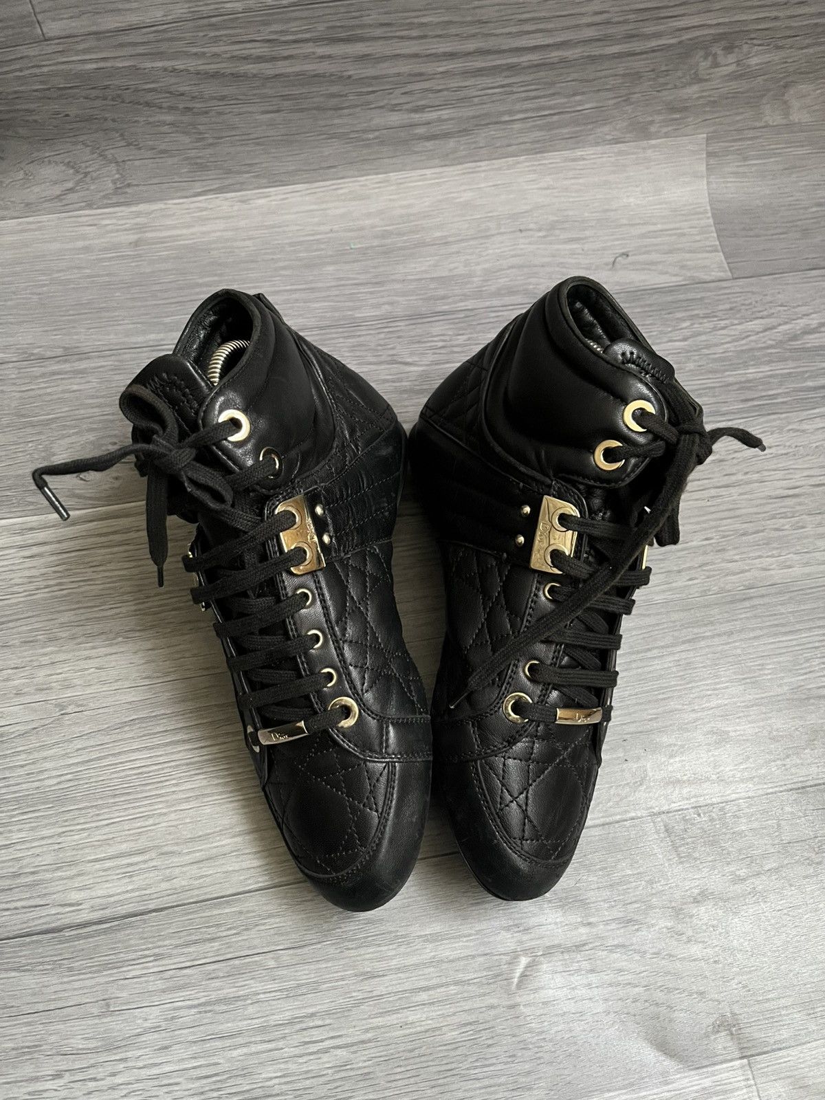 Dior Christian Dior cannage quilted high top sneakers Size US 6 / IT 36 - 9 Thumbnail