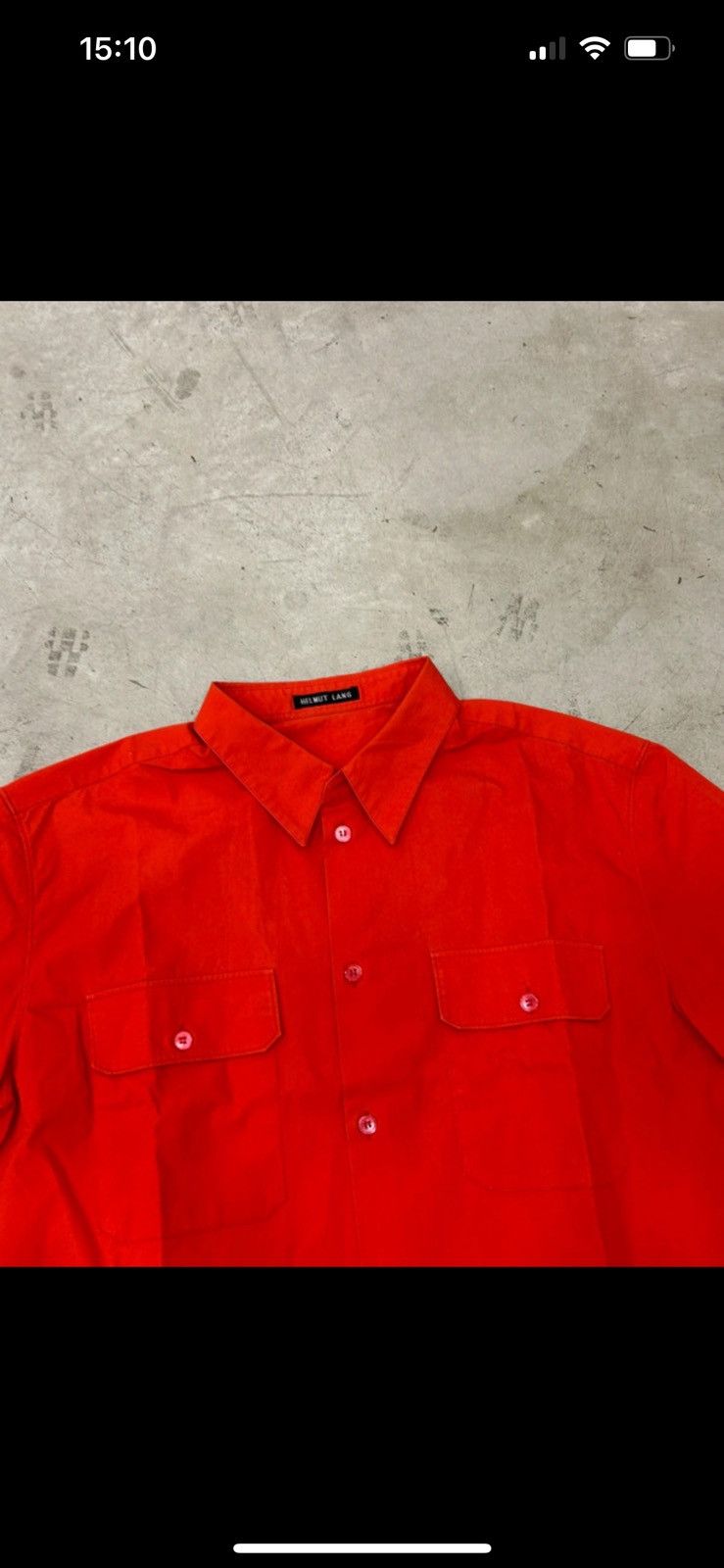 Helmut Lang Helmut Lang Red Short-Sleeved Shirt [ Vintage: 1998/1999 ] Size US M / EU 48-50 / 2 - 2 Thumbnail
