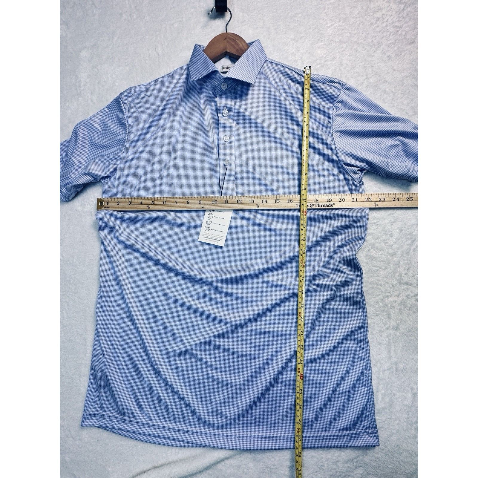 Other Collars & Co Semi-Spread Collar Polo In Turbo GT White-Blue Size US L / EU 52-54 / 3 - 8 Thumbnail