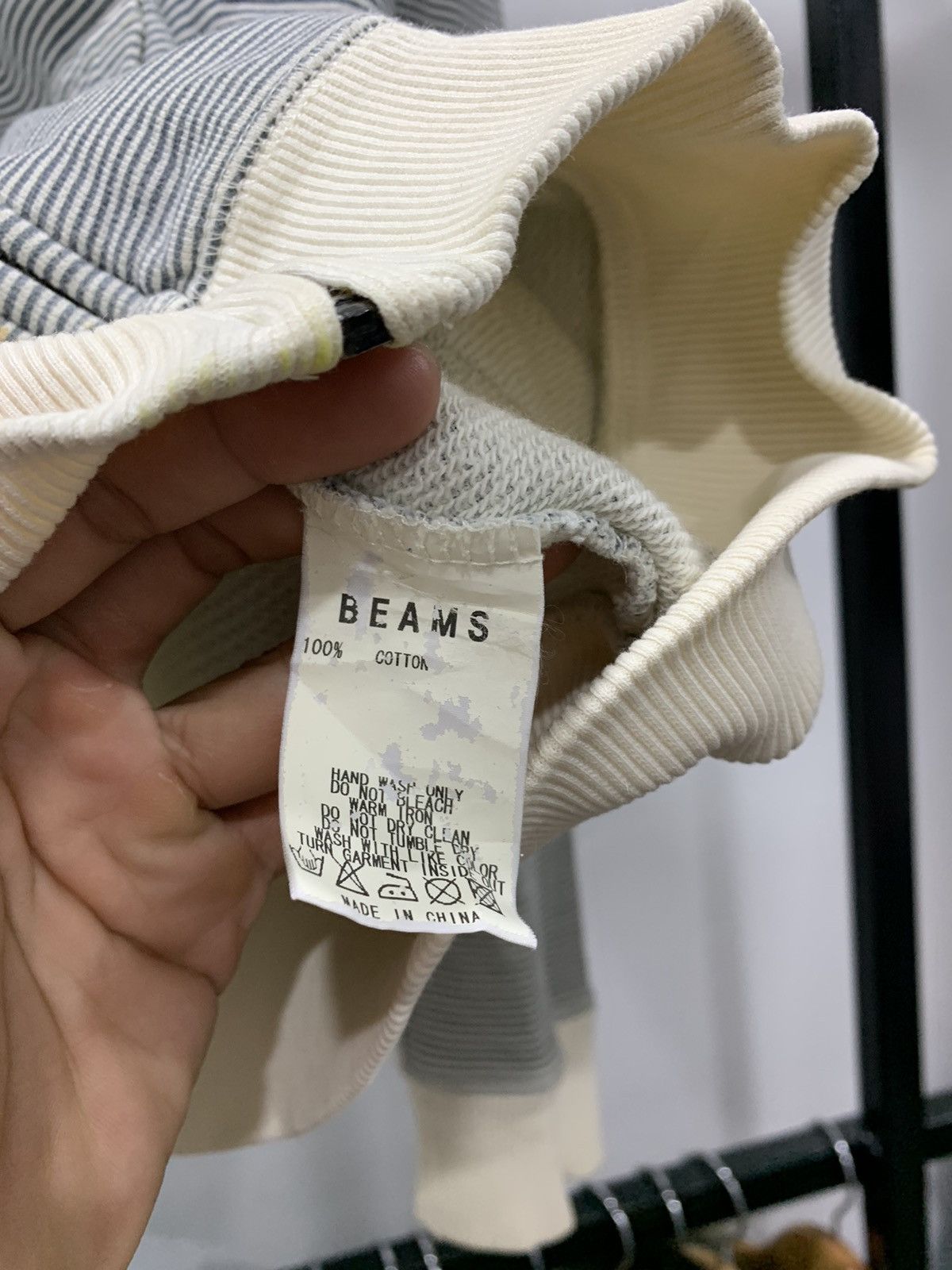 Beams Plus × Japanese Brand Beams Stripes Hooded Sweater 90s Size US M / EU 48-50 / 2 - 7 Thumbnail