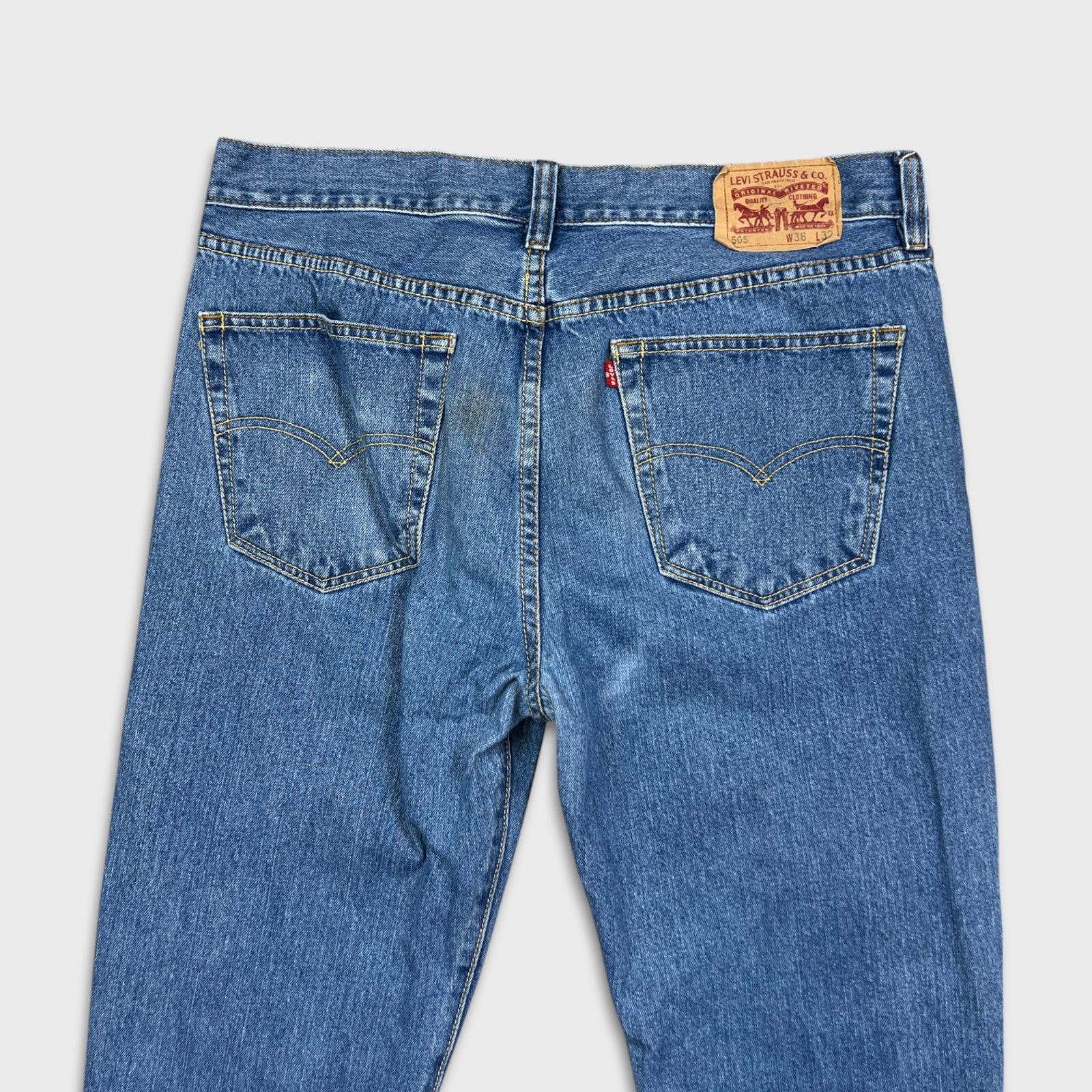 Levi's × Vintage Levi's 505 Jeans 36x29 Original Straight Leg Denim Pants Size US 36 / EU 52 - 6 Thumbnail