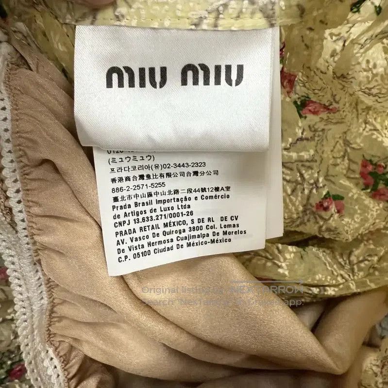 Miu Miu Miu Miu Yellow Silk Women’s Skirt . Size 22" - 4 Thumbnail