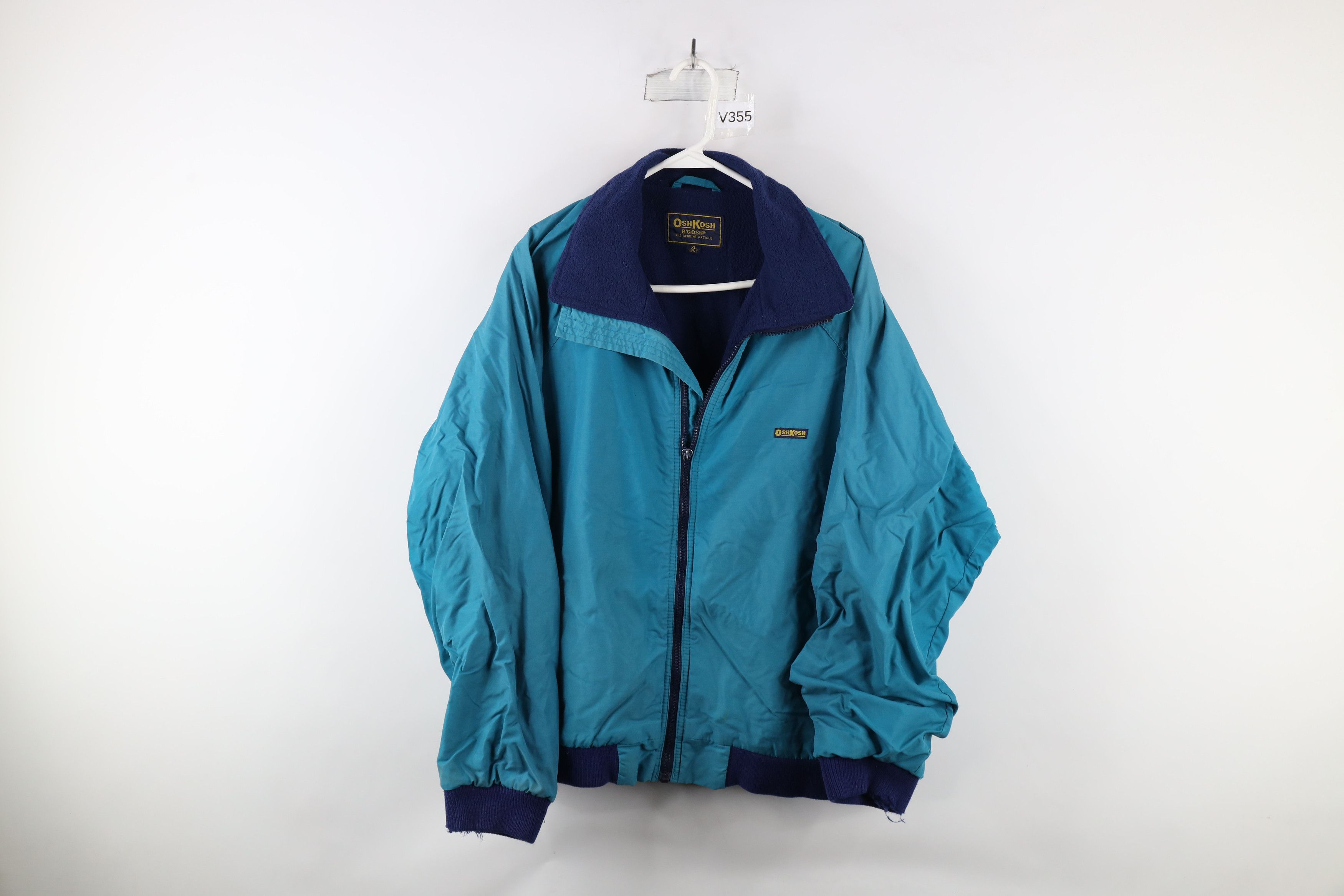 Vintage Vintage 90s OshKosh B'Gosh Fleece Lined Bomber Jacket Teal Size US XL / EU 56 / 4 - 1 Thumbnail