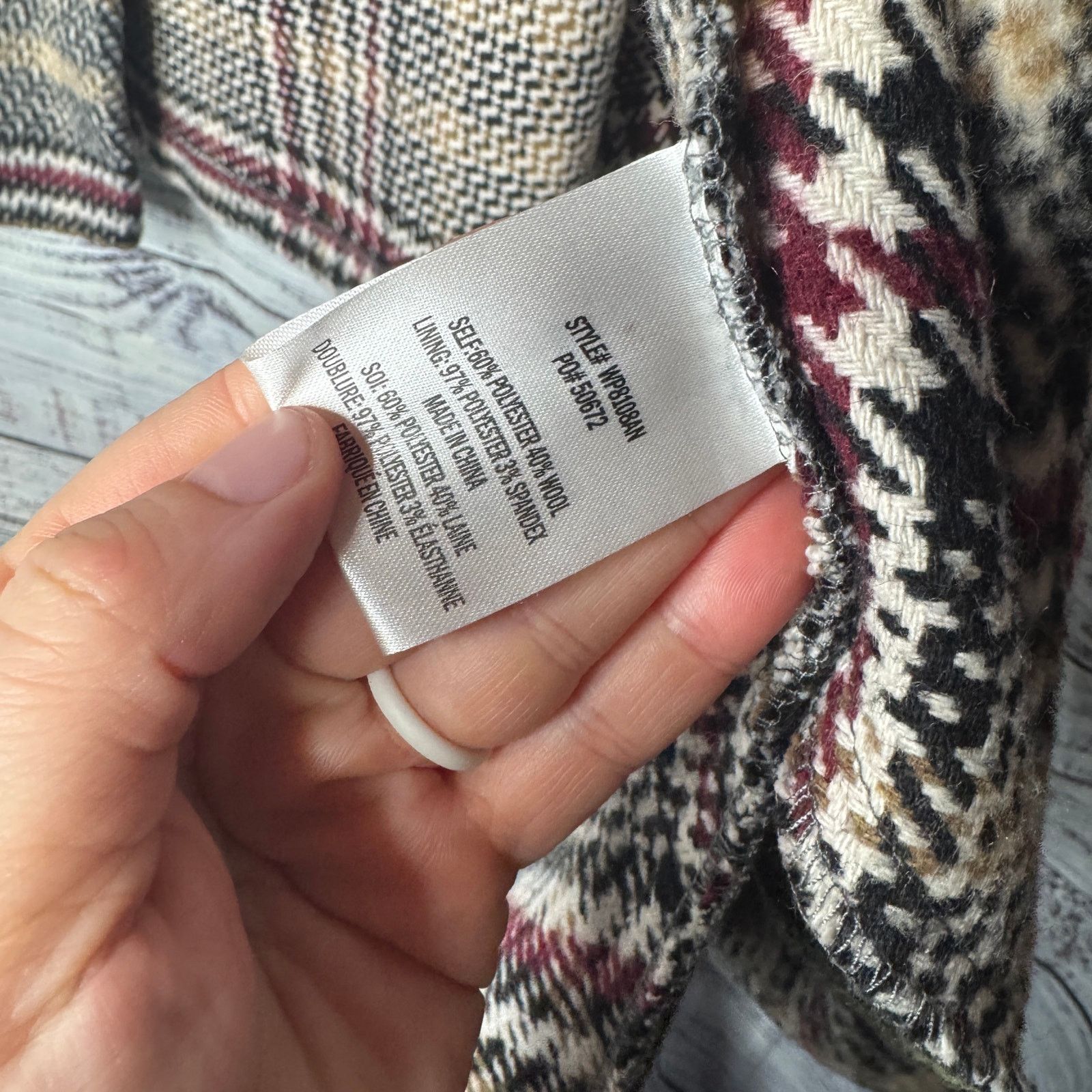 Eva Franco Eva Franco Plaid Wool Blend Kimono Coat Wrap Jacket XS/S Size S / US 4 / IT 40 - 4 Thumbnail
