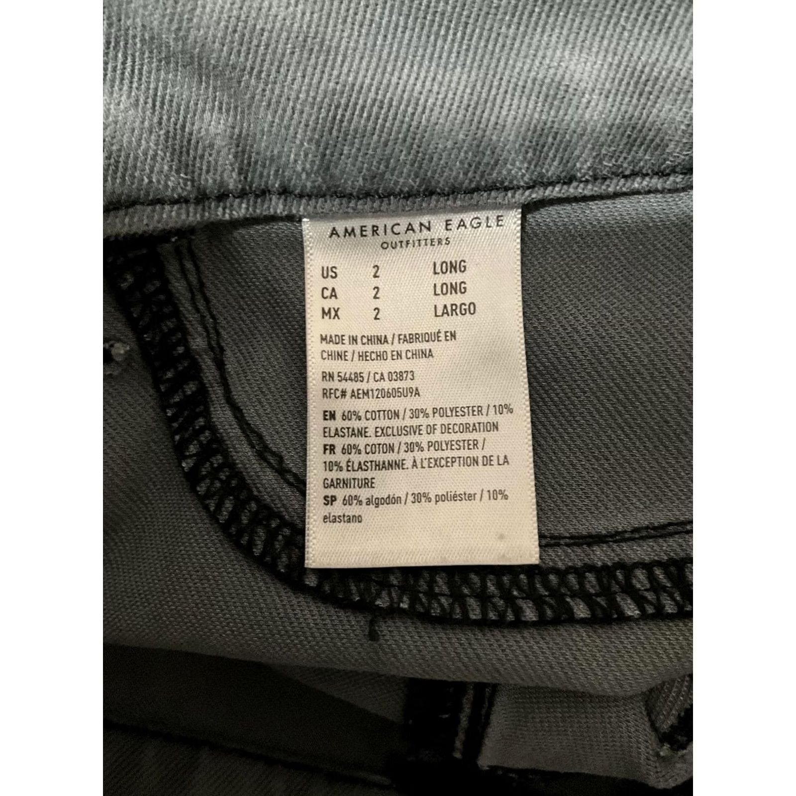 Vintage American Eagle Jeans Skinny Jeans Women Size 2 Long 25x29.5 Green Size 42" / US 20 - 3 Thumbnail