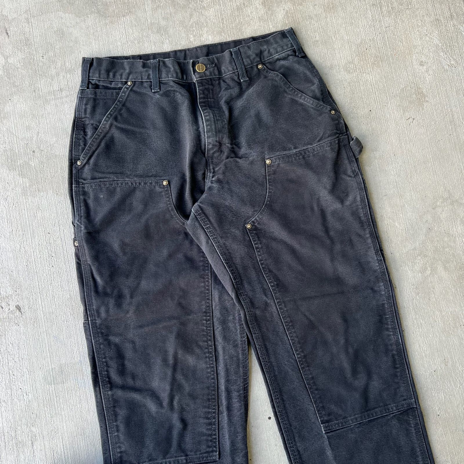 Carhartt × Vintage Carhartt black double knee work wear carpenter pants Size US 31 - 3 Thumbnail