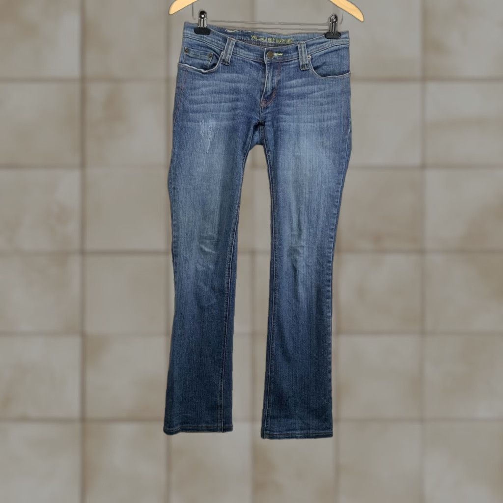 Vintage Vintage Yellow Rat Bastard Y2K Women's Jeans 7 Regular Stright Blue Denim 90s Punk Retro Size 30" / US 8 / IT 44 - 1 Thumbnail