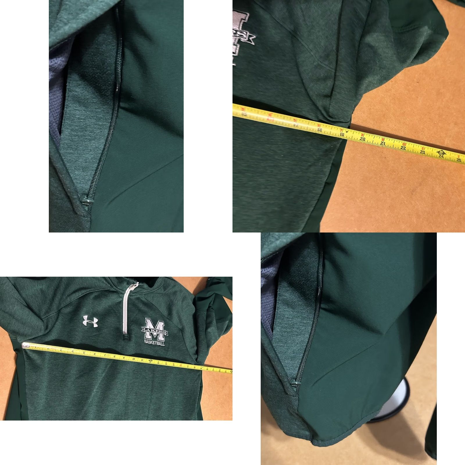 Under Armour Mercyhurst University Lakers Basketball 1/4 Zip Up Pullover Men Medium Green Under Armour 1/4 Zip Long Sleeve Mock Neck Logo Pockets Casual Activewear Size US M / EU 48-50 / 2 - 8 Thumbnail