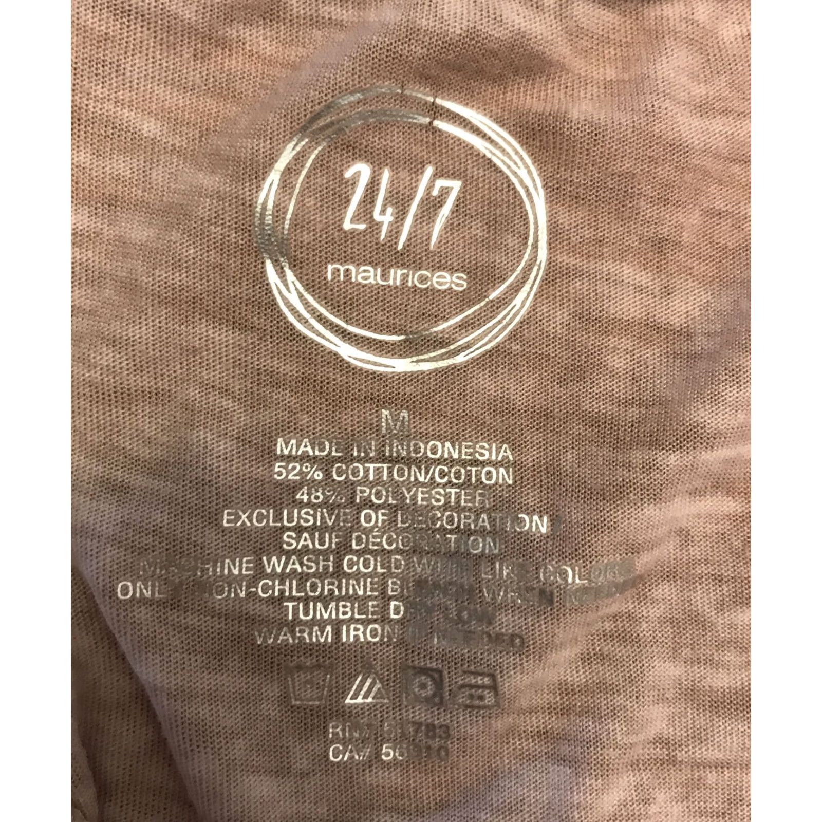 Vintage Maurices Shirt Womens V-Neck Pink I Can’t People Today 24/7 MEDIUM Short Sleeve Sheer Funny 808 Size M / US 6-8 / IT 42-44 - 3 Thumbnail