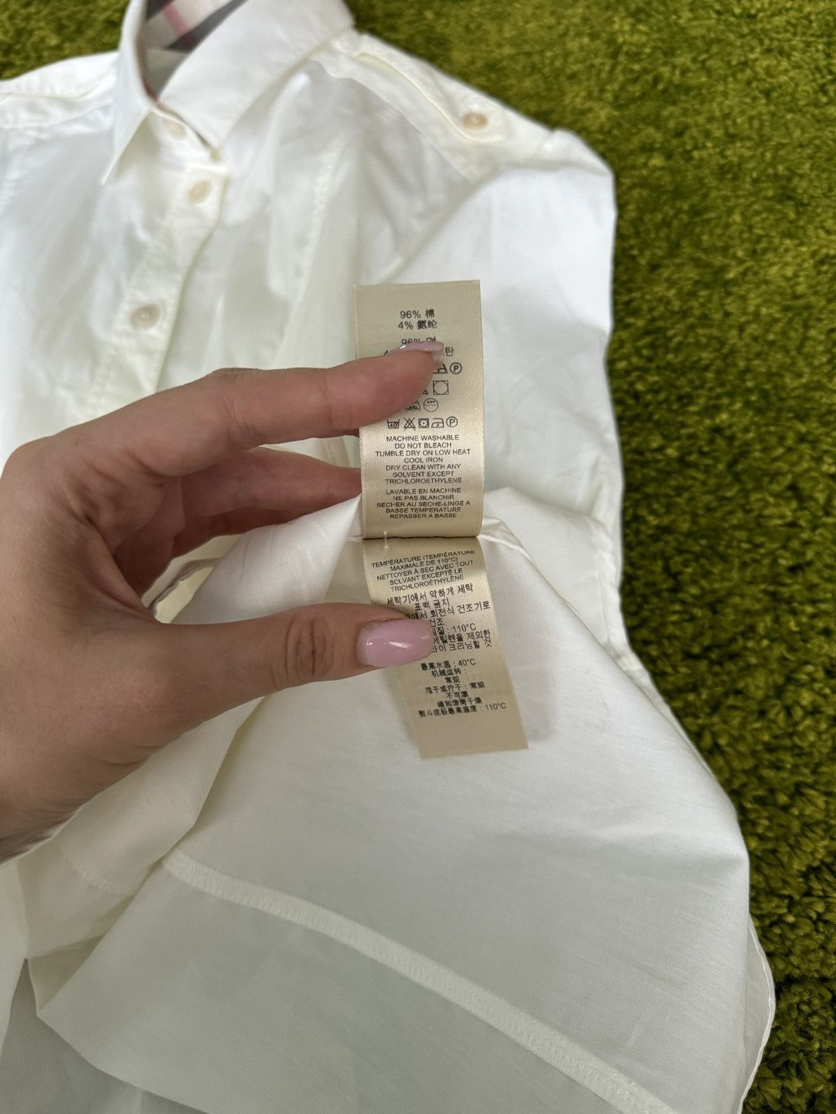 Burberry × Designer Burberry white blouse buttons up shirt Size XS / US 0-2 / IT 36-38 - 6 Thumbnail