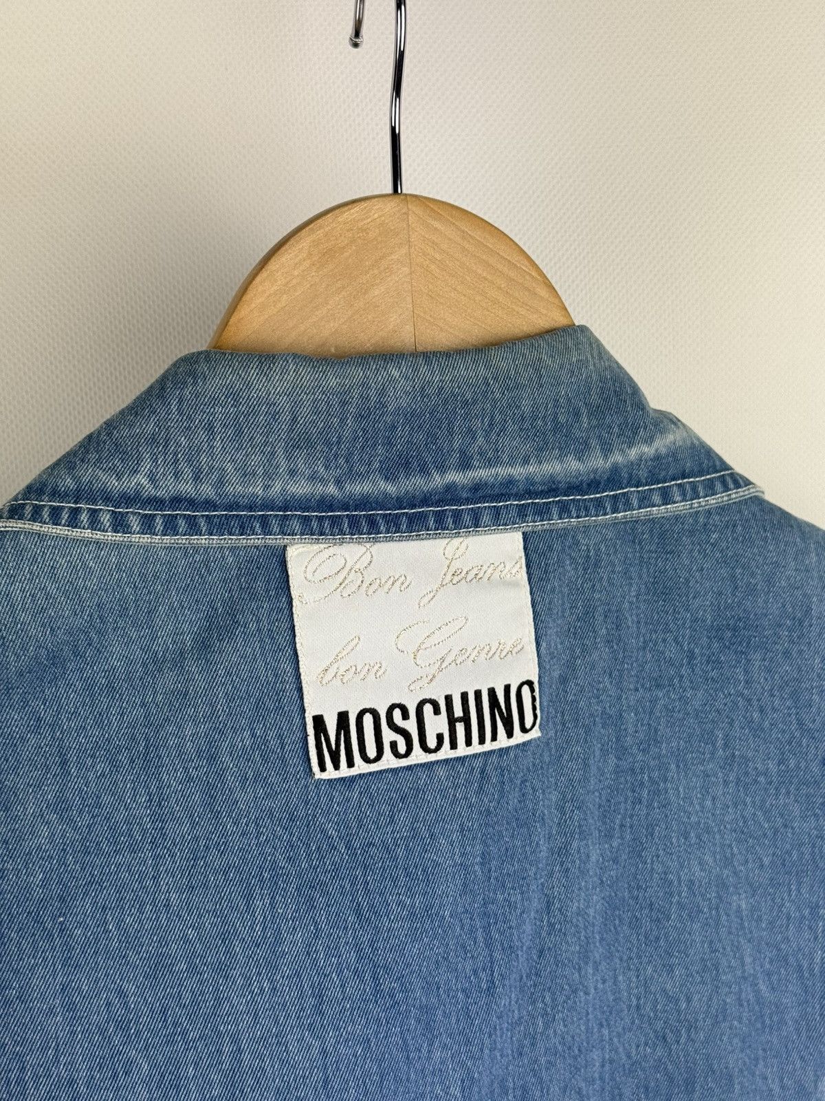 Moschino × Vintage Moschino Jeans VTG Denim Sleeveless Vest Jacket Waistcoat Size XL / US 12-14 / IT 48-50 - 21 Thumbnail