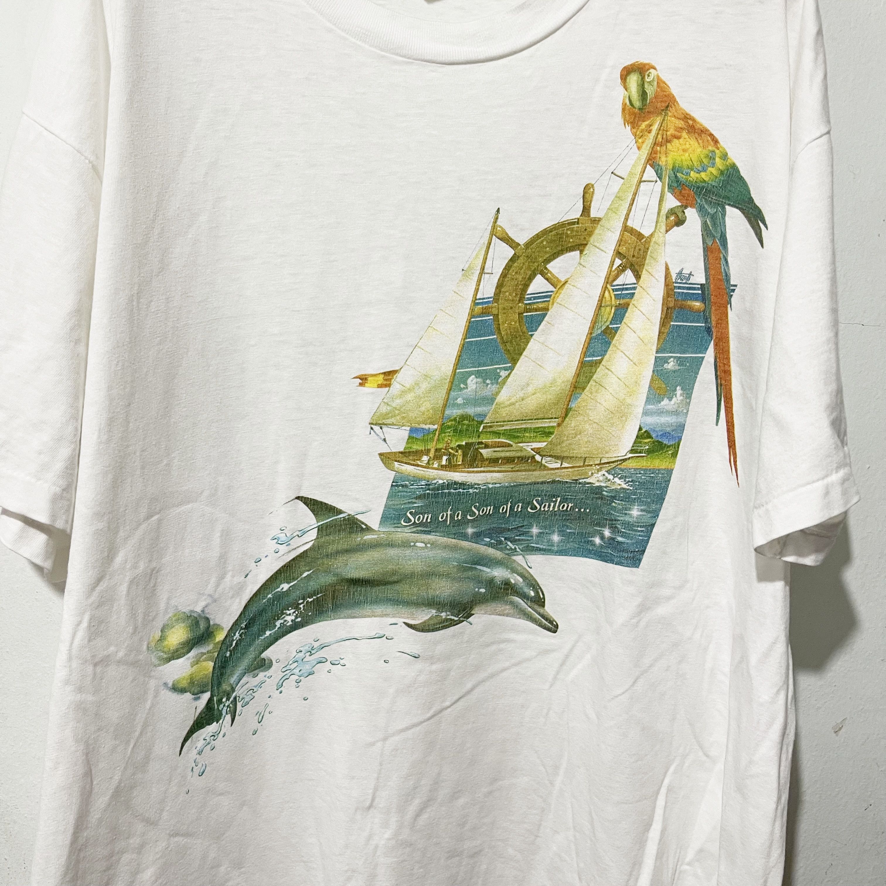 Vintage Vintage 90s Caribbean Soul Son of a Son of a Sailor T-Shirt Size US XL / EU 56 / 4 - 4 Thumbnail