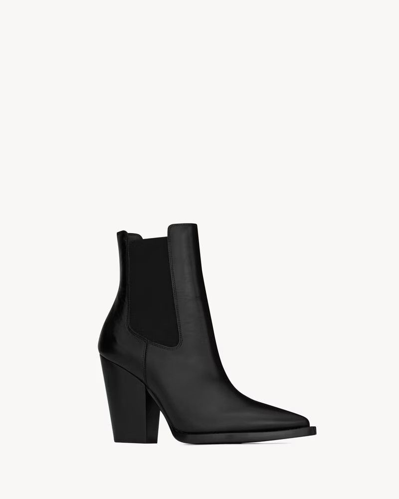 Saint Laurent Paris o1bcso1str1124 Theo Chelsea Boots in Black Size US 6 / IT 36 - 2 Thumbnail
