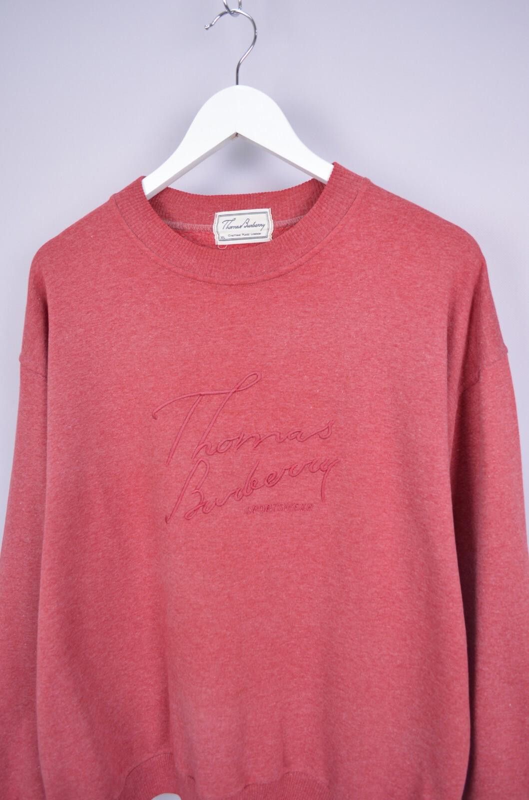 Burberry Thomas Burberry Embroided Logo Crewneck Sweatshirt Sz XL 90s Size US XL / EU 56 / 4 - 2 Thumbnail