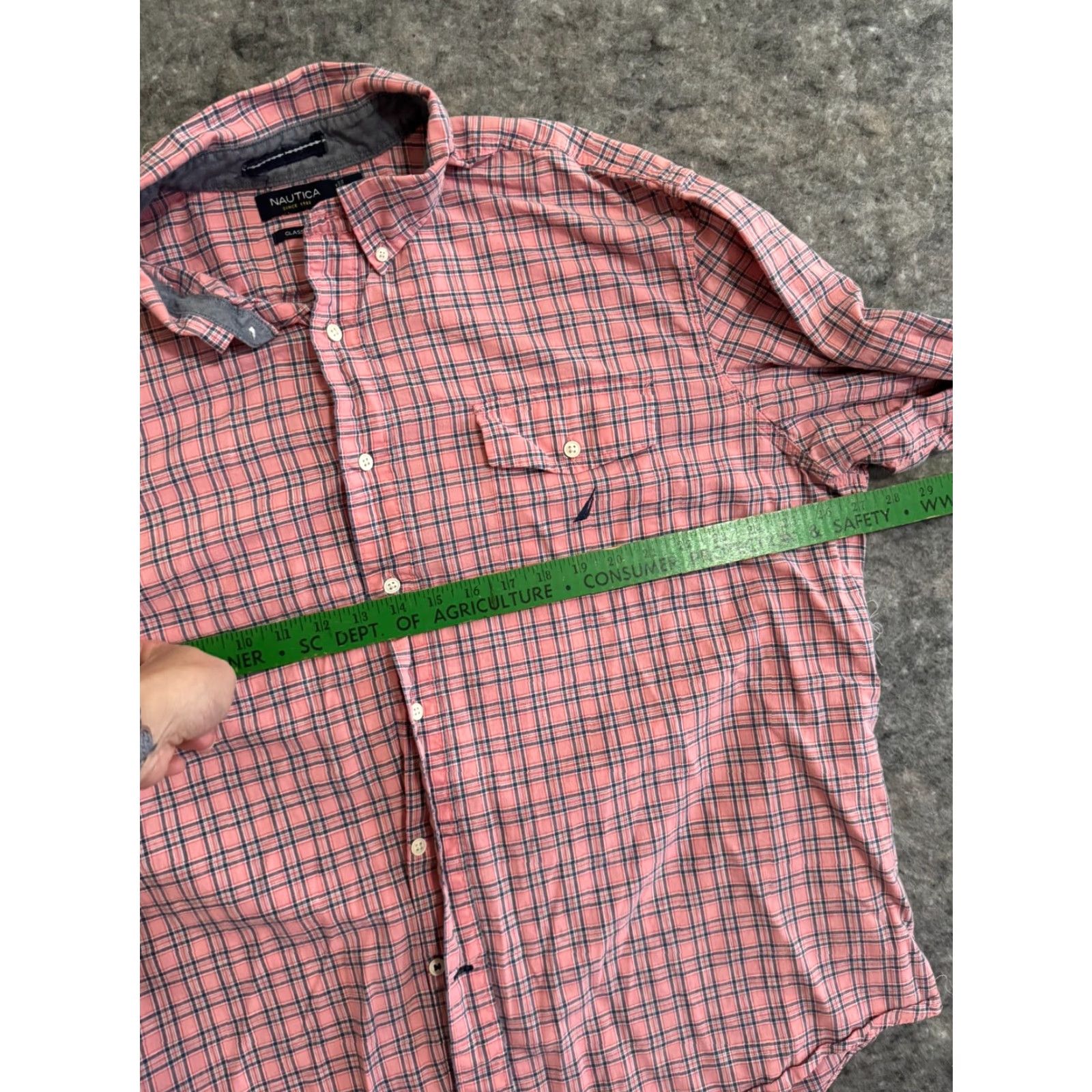 Nautica Nautica Button-Up Shirt XXL Pink Plaid Long Sleeve Casual Button-Down Shirt Men Classic Fit Size 2XL Cotton Size US XXL / EU 58 / 5 - 4 Thumbnail