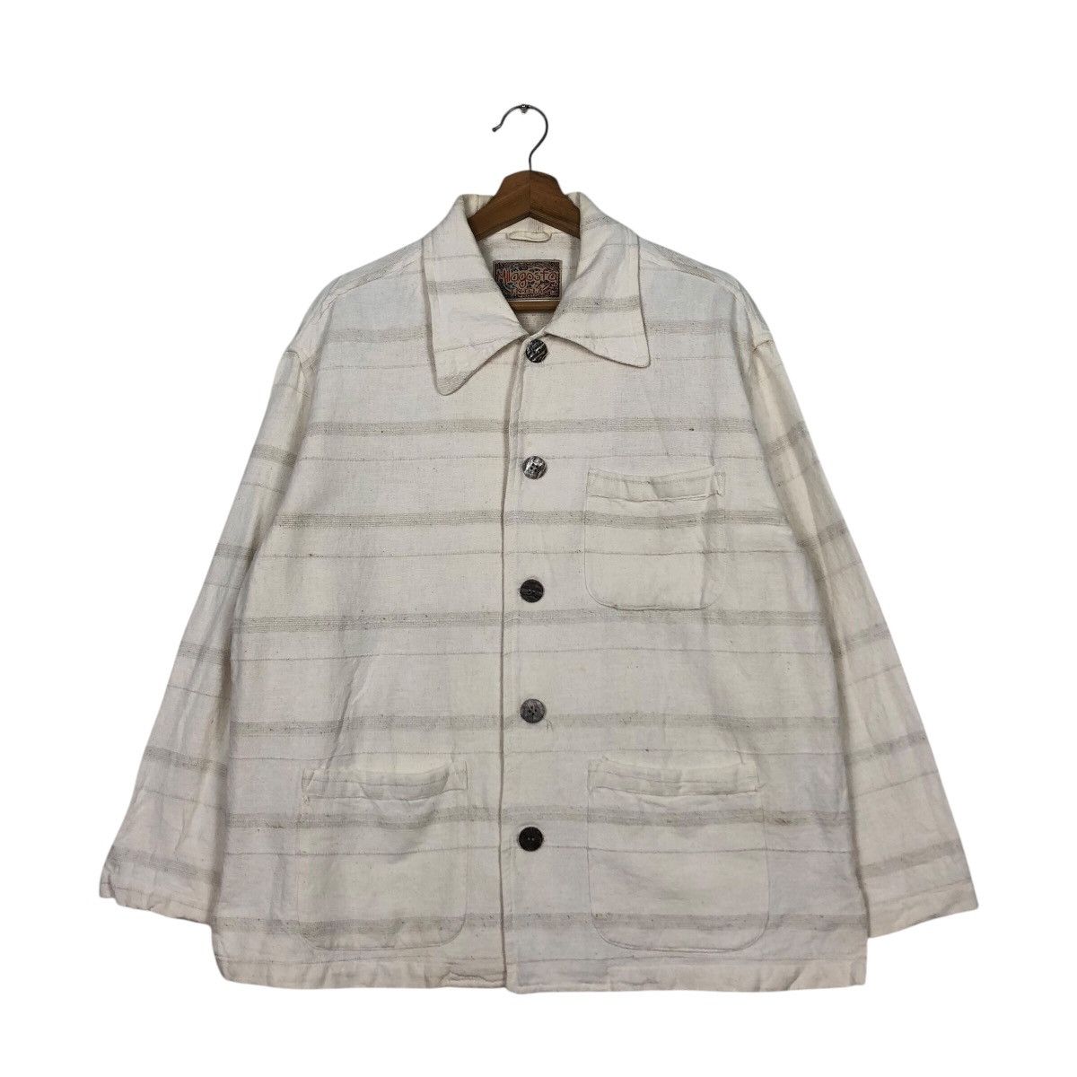 45rpm 📌Vintage Chore Jacket Button Striped Design Milagosta India Size US M / EU 48-50 / 2 - 2 Thumbnail
