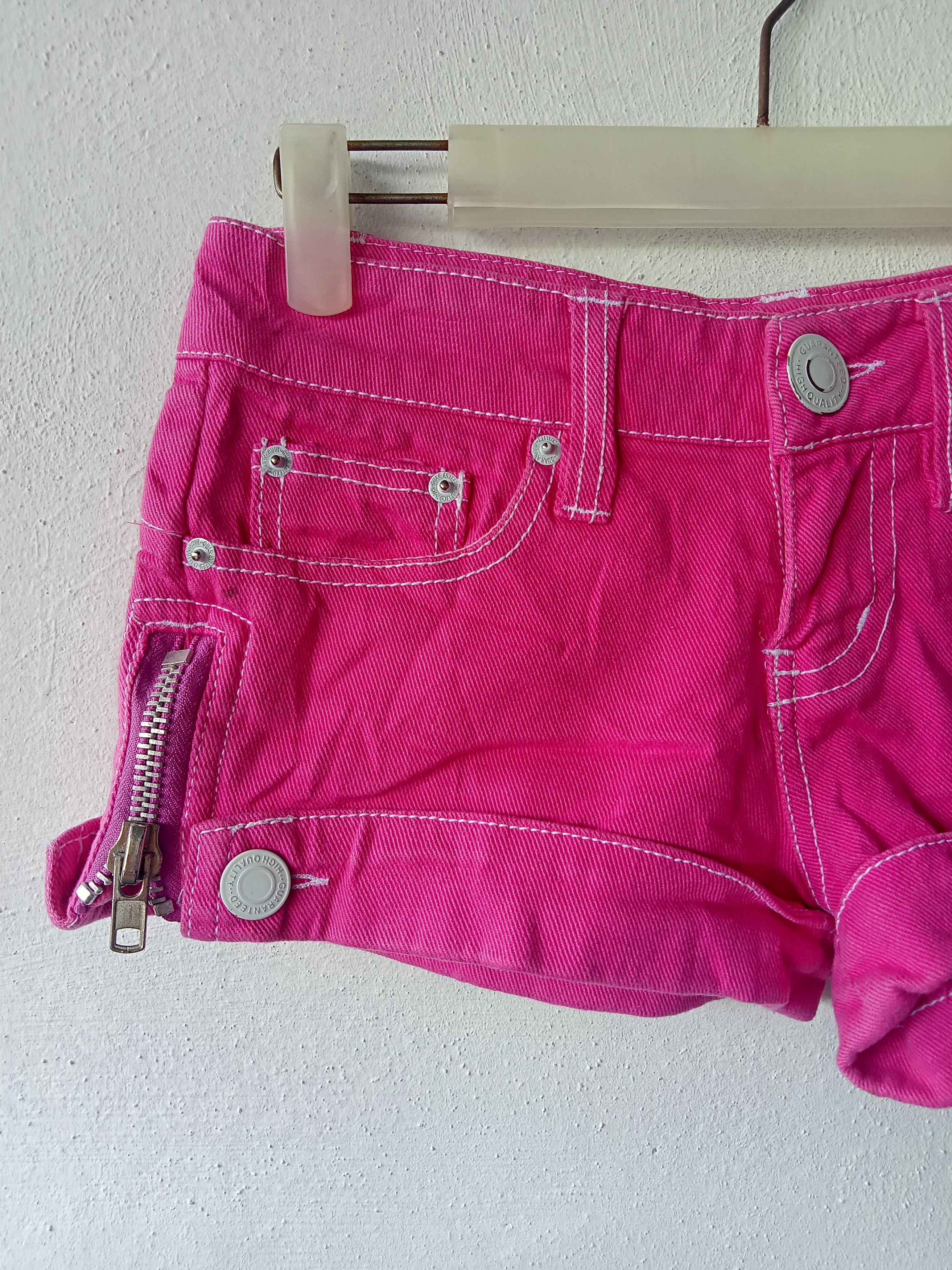 Japanese Brand × Seditionaries Japanese Brand Side Zipper Pink Short Denim size 27" Size 27" / US 4 / IT 40 - 3 Thumbnail