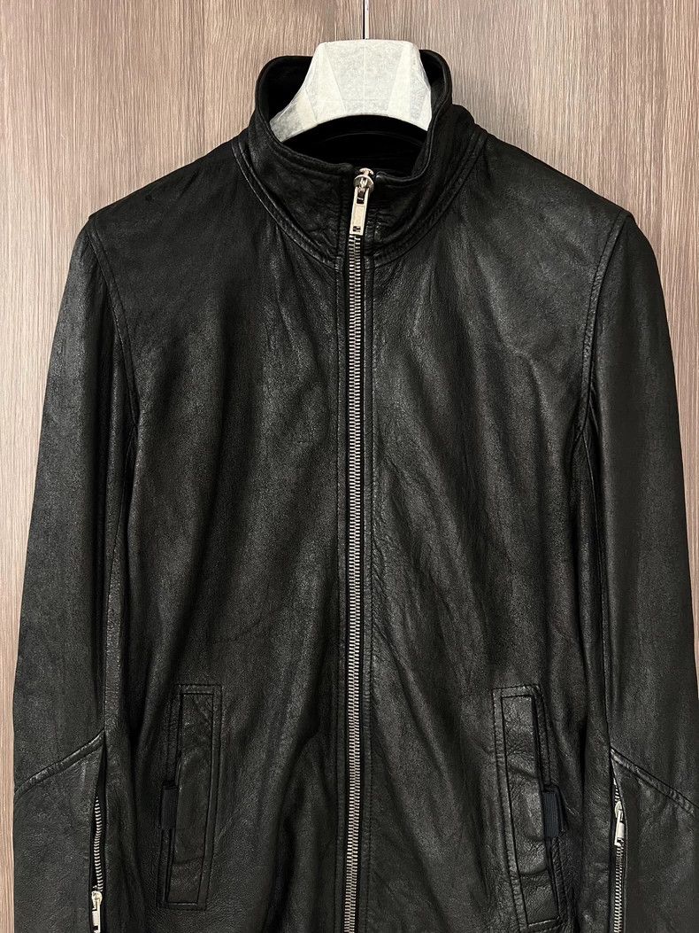 Rick Owens Rick Owens Burning sheepskin leather jacket with standing c Size US S / EU 44-46 / 1 - 3 Thumbnail