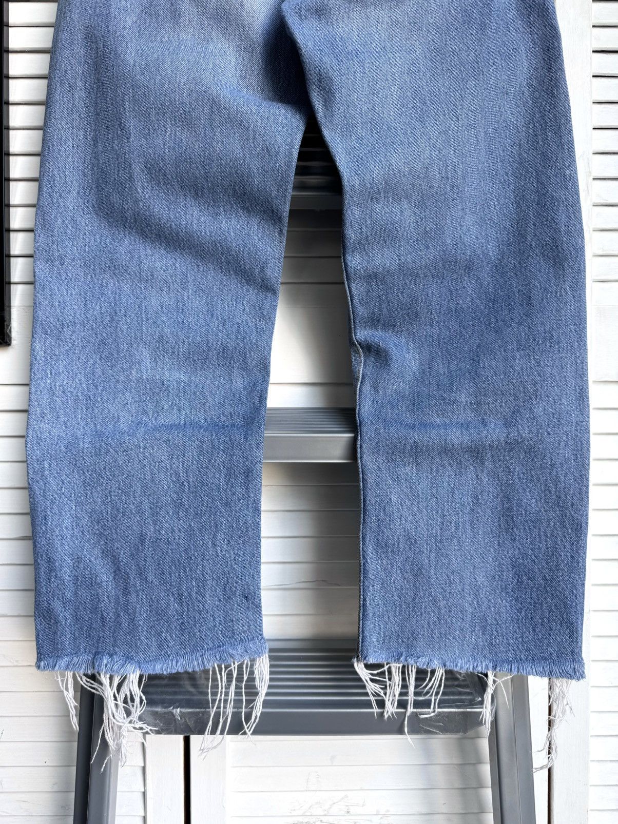 Levi's Vintage Levi’s 501 Rework Distressed Light Blue Wash Jeans Size US 26 / EU 42 - 7 Thumbnail