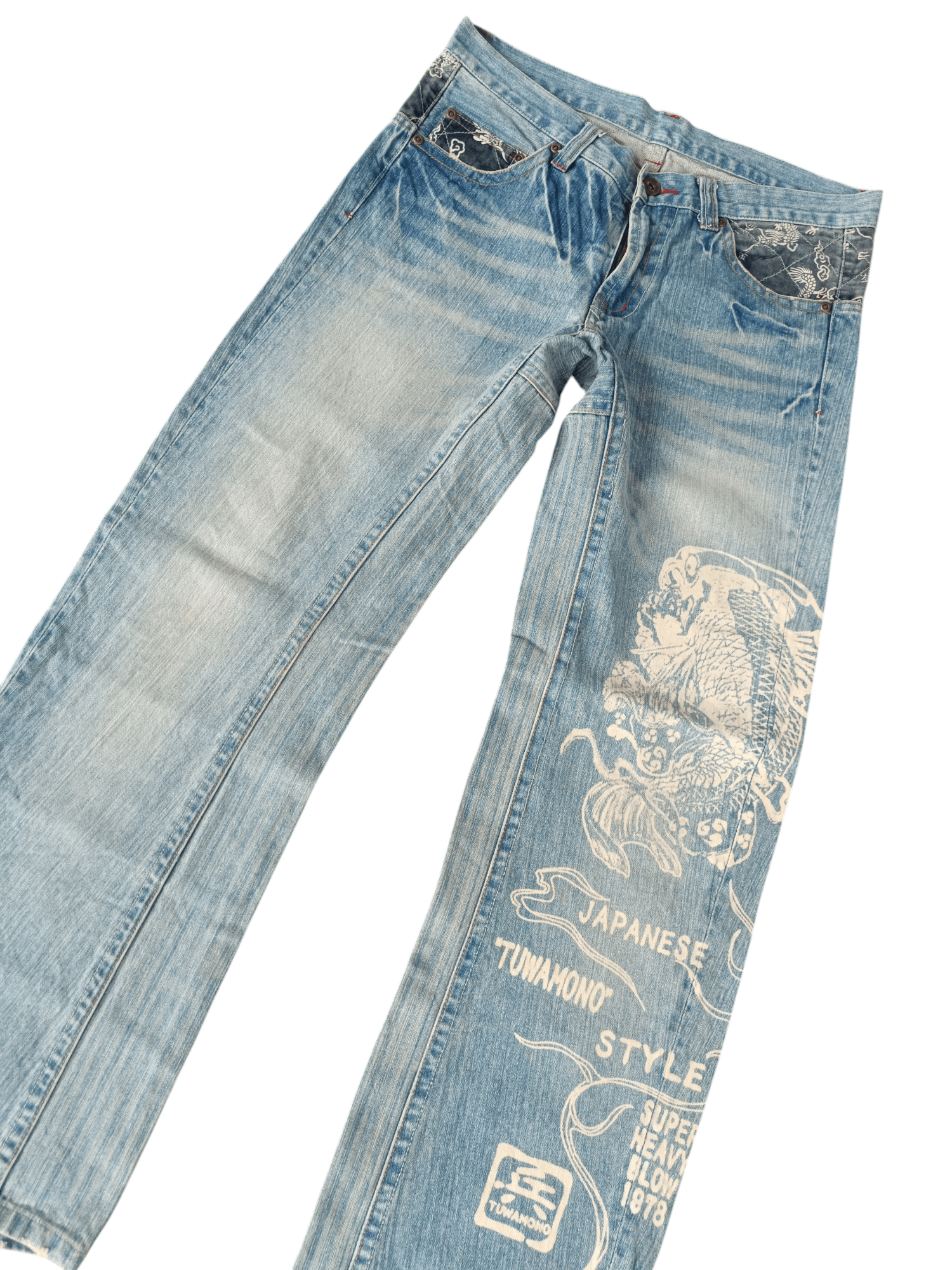 Japanese Brand RARE Tuwamono Japan Dragon Print Jeans Size US 32 / EU 48 - 6 Thumbnail