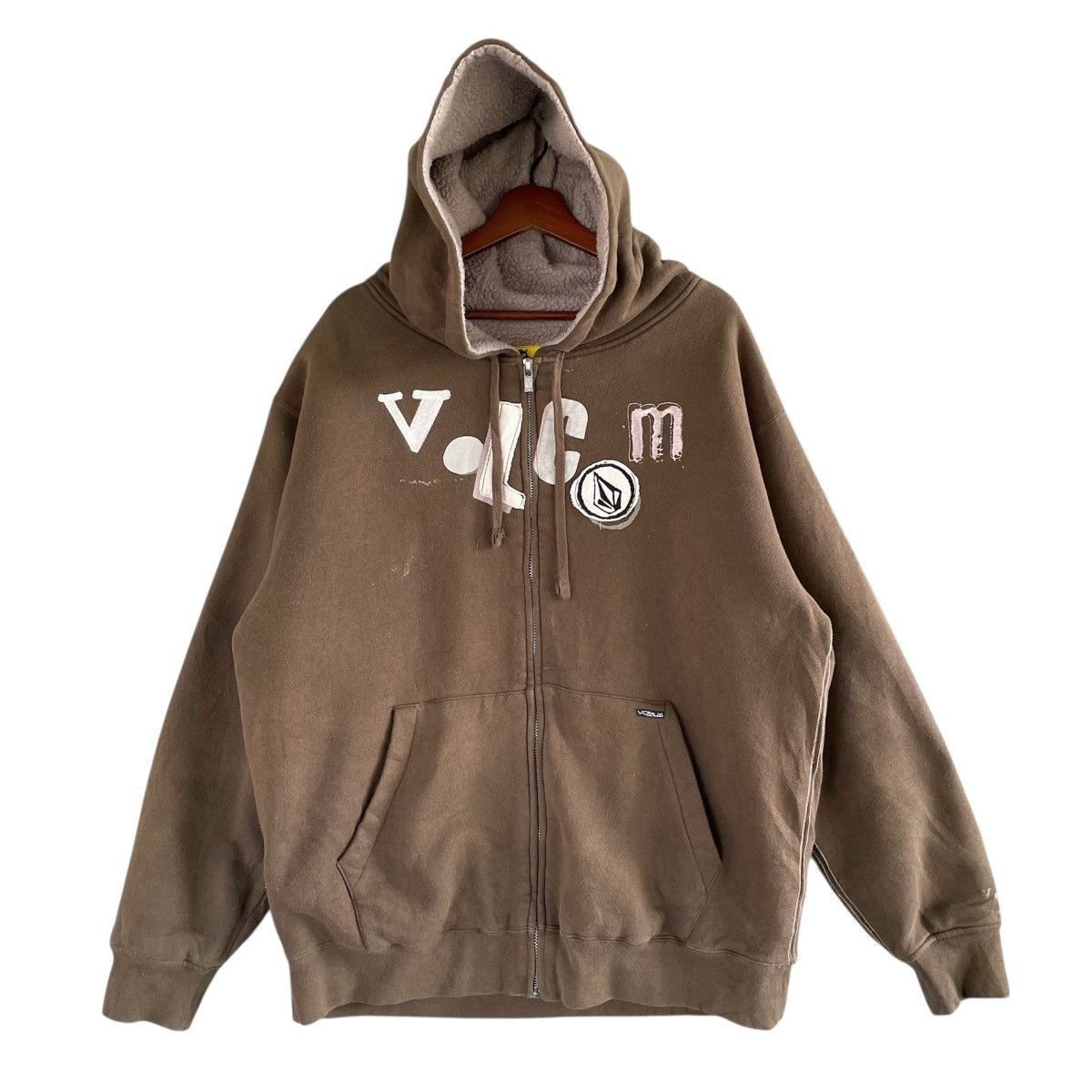 Vintage × Volcom Vintage Volcom Stone Sherpa Hoodie Size US XL / EU 56 / 4 - 1 Thumbnail
