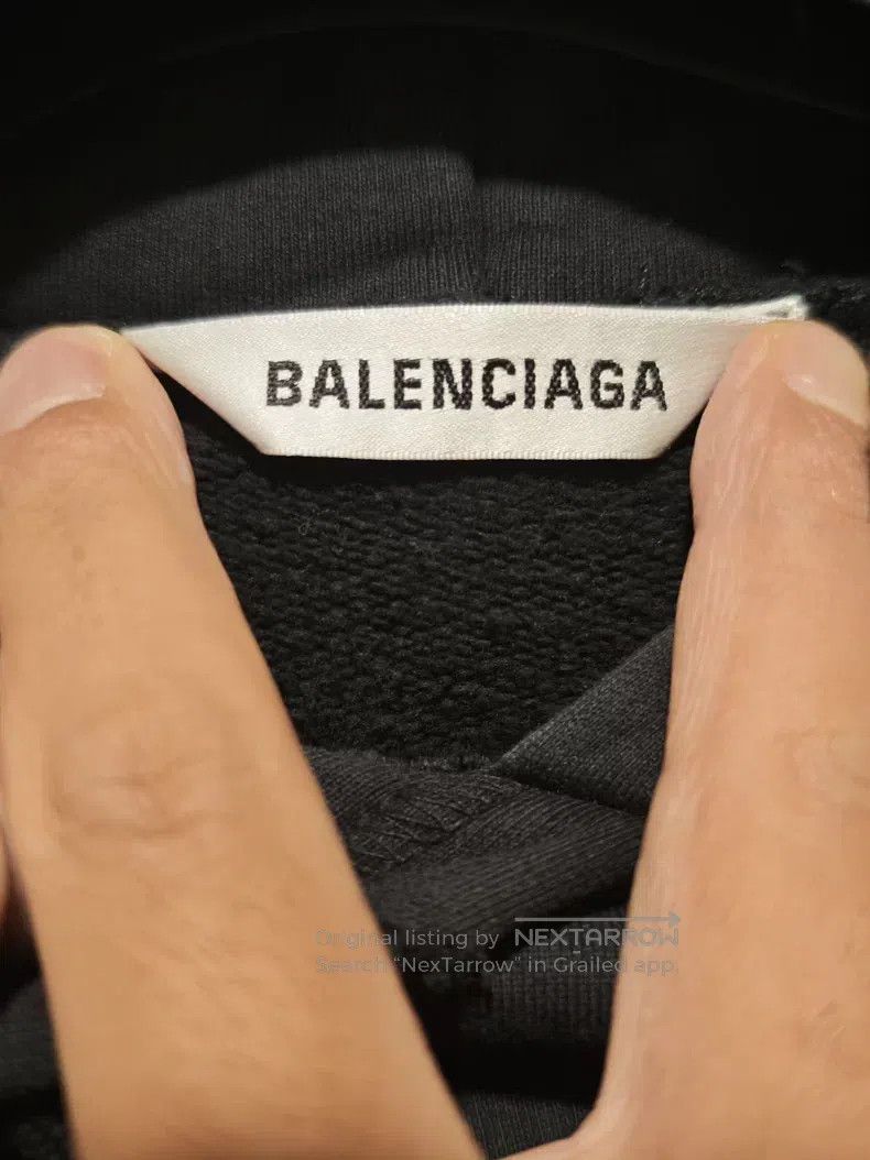 Balenciaga Balenciaga Alien Black Destroyed Hoodie Size US XS / EU 42 / 0 - 3 Thumbnail