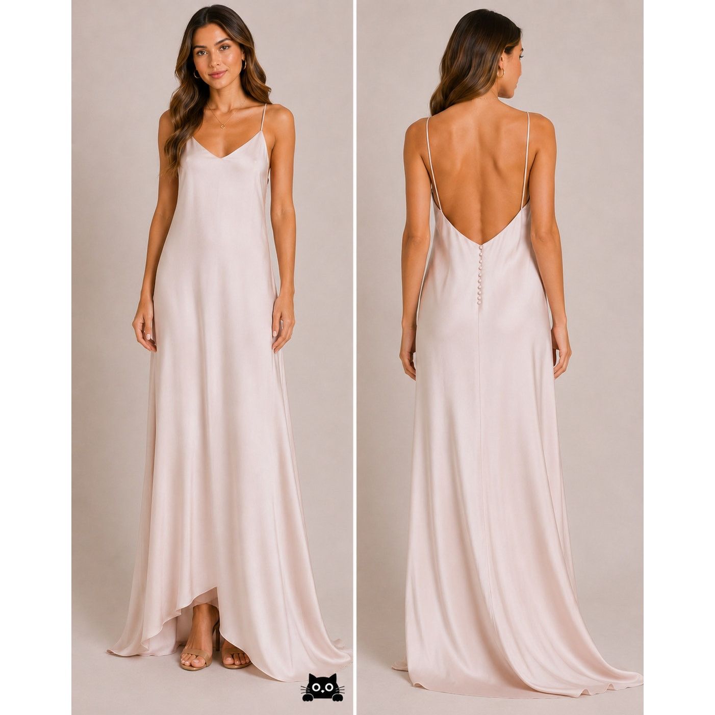Other Lovers + Friends The Slip Maxi Dress Pink Lined Back Button Size XL / US 12-14 / IT 48-50 - 1 Thumbnail