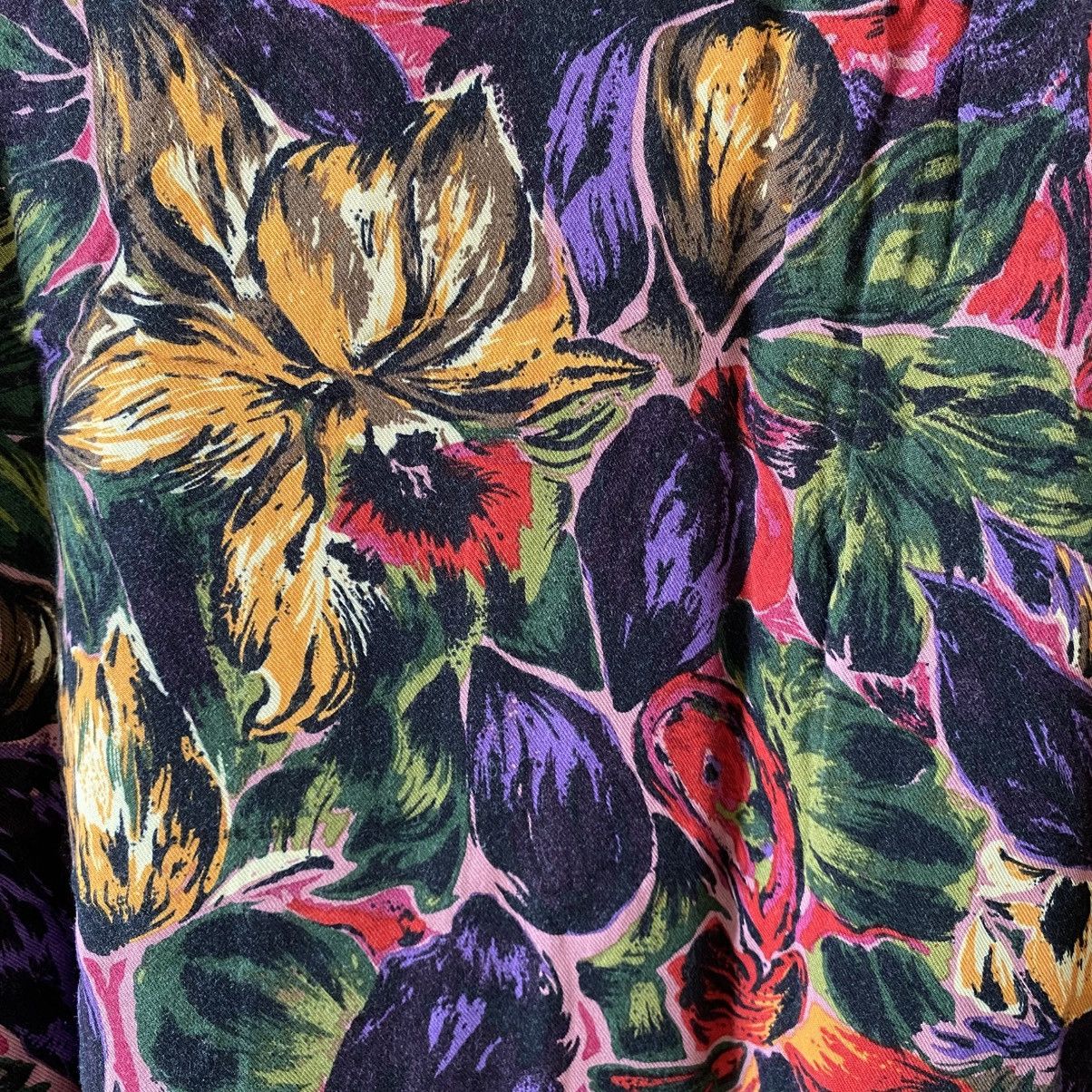 Supreme Supreme Painted Flower Rayon Shirt Purple 2017 Designer Size US M / EU 48-50 / 2 - 4 Thumbnail