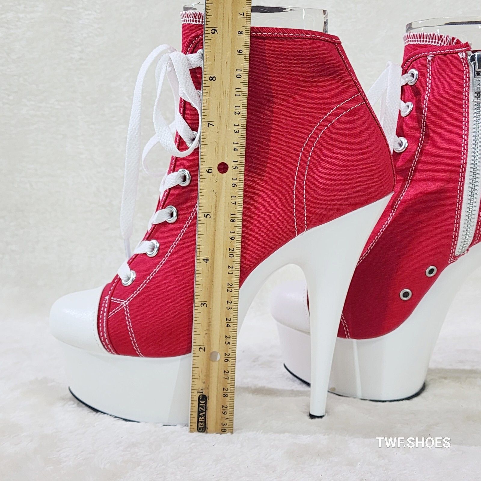 Other 600SK UV High Heel Platform Sneakers Delight Red White Black Size US 12 / IT 42 - 7 Thumbnail