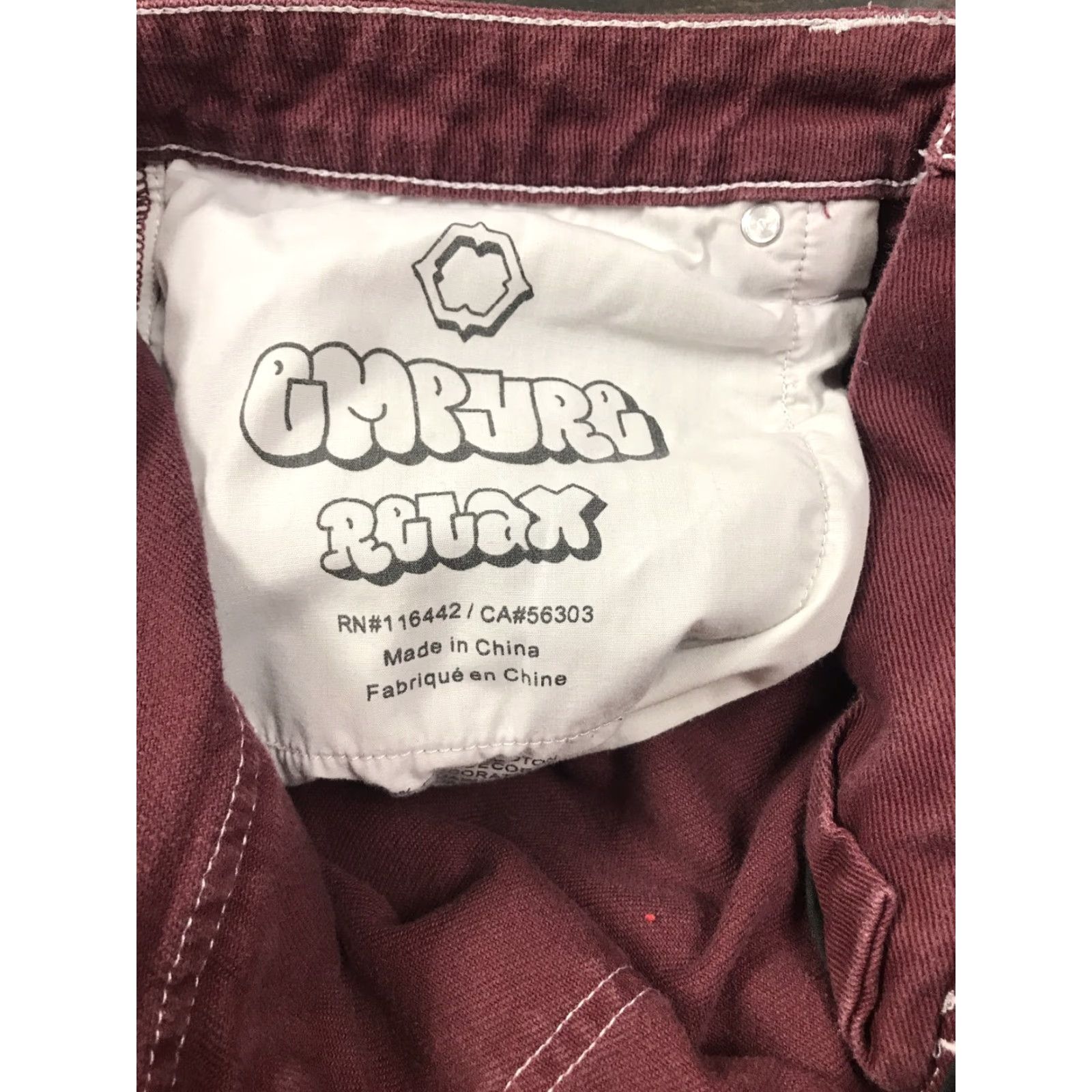 Empyre Empyre Jeans Mens 34 Relax Maroon Vintage 90s Jeans Straight 5-Pocket Logo Mens Regular Vintage 90s Size US 34 / EU 50 - 8 Thumbnail