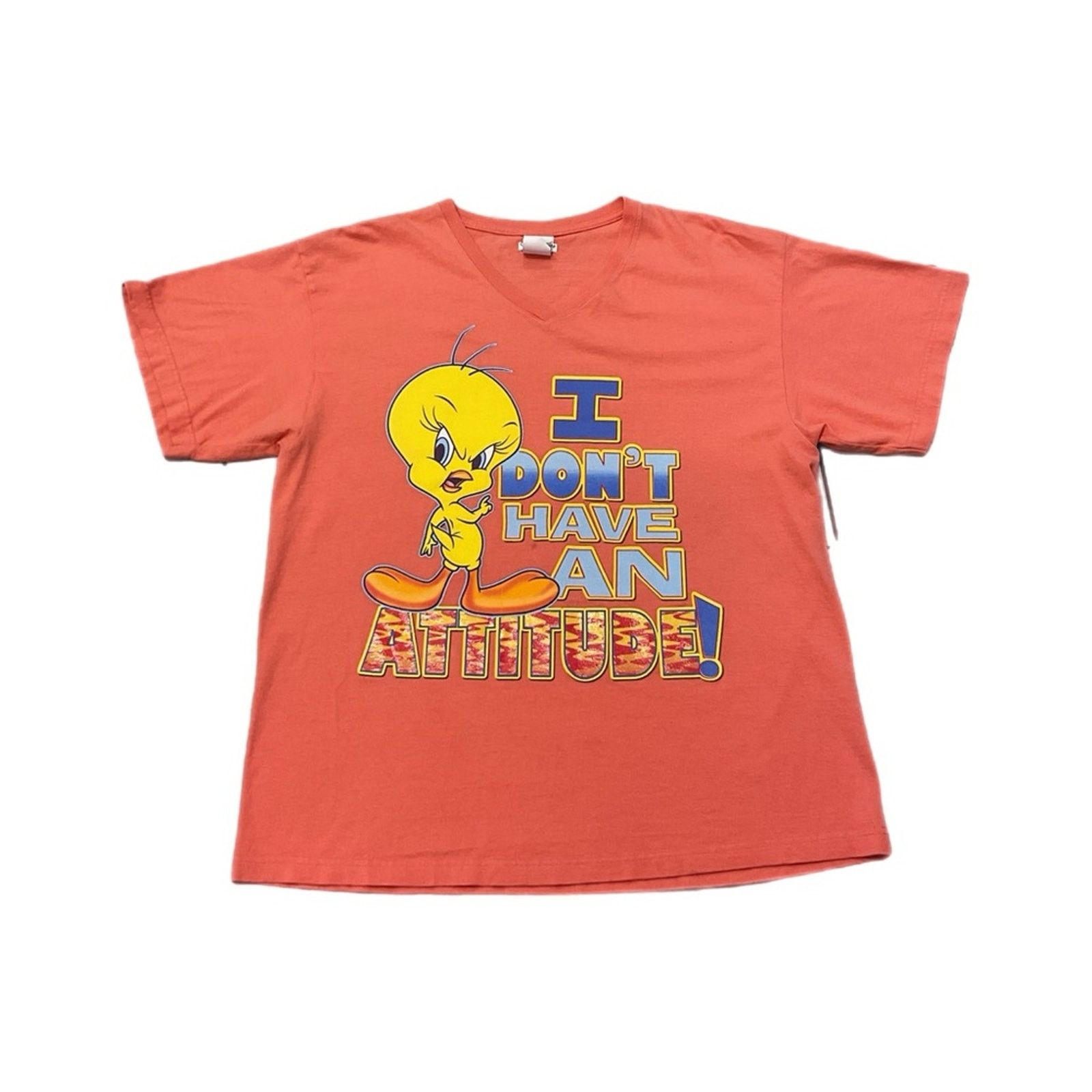 Warner Bros Vintage 90s Tweety Bird “I Don’t Have an Attitude” T-Shirt Size XL / US 12-14 / IT 48-50 - 1 Thumbnail