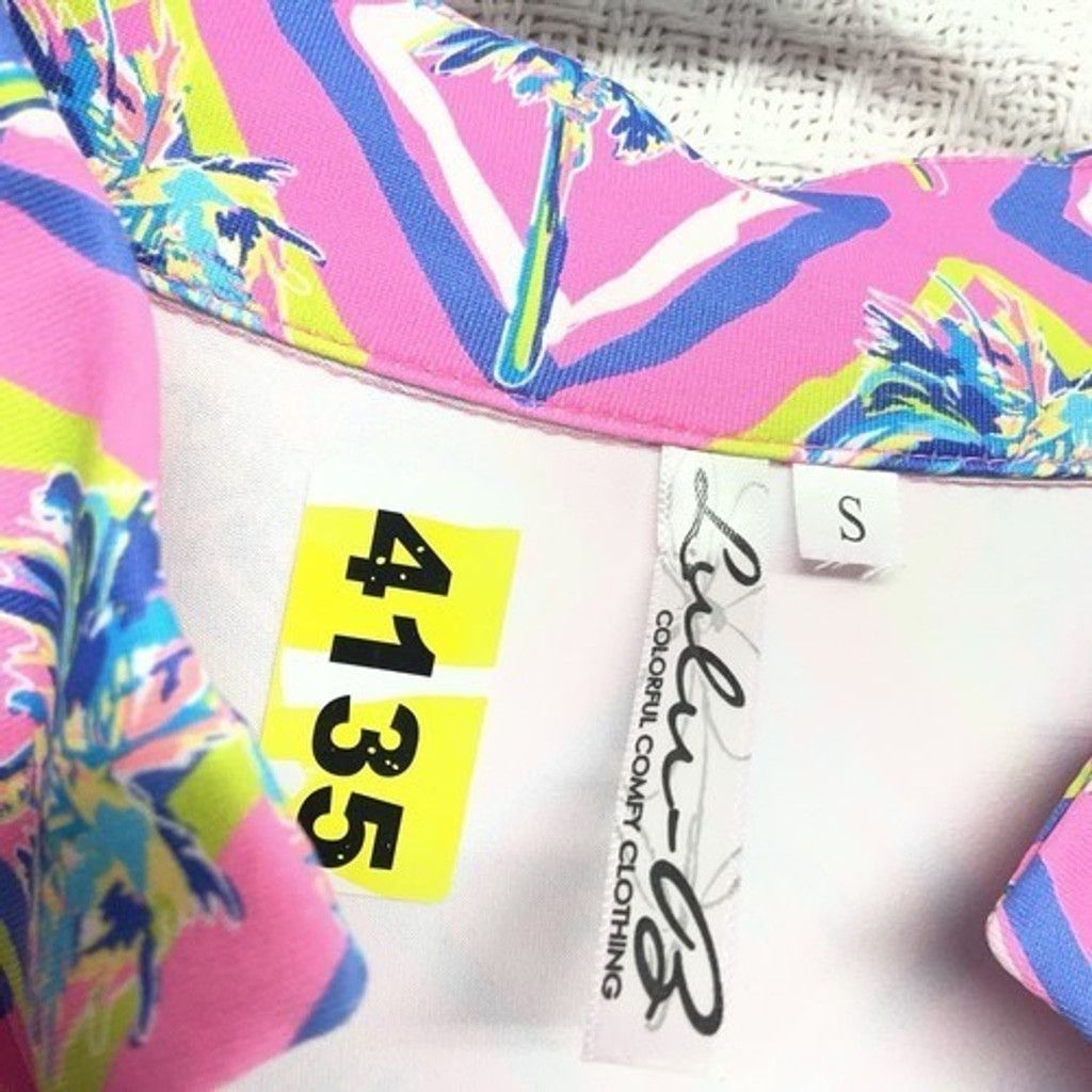 Other NWOT Lulu B UPF50+ Pink Palm Trees ShortSleeve Dress Women S Size S / US 4 / IT 40 - 2 Thumbnail