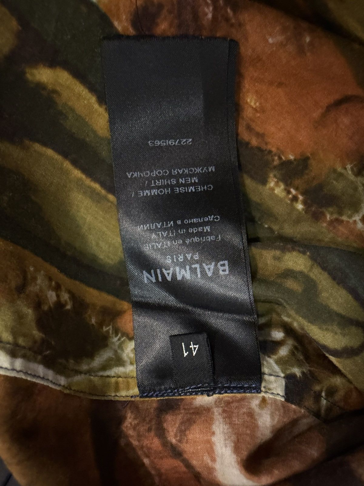 Balmain Size M/41 - Balmain Desert Graphic Short Sleeve Button Up Size US M / EU 48-50 / 2 - 9 Thumbnail