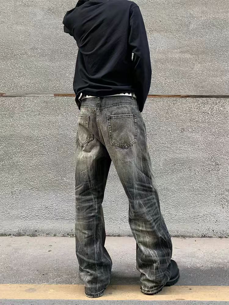 Vintage Washed black mud-dyed distressed baggy jeans Size US 30 / EU 46 - 2 Thumbnail