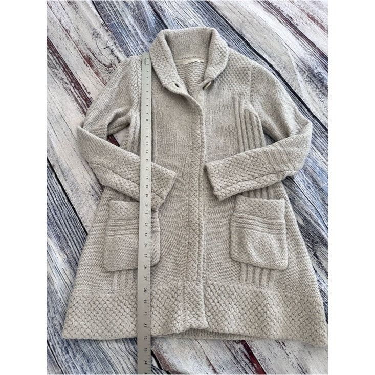 Prana Prana Light Gray Knit Wool Blend Long Cardigan Size S / US 4 / IT 40 - 8 Thumbnail
