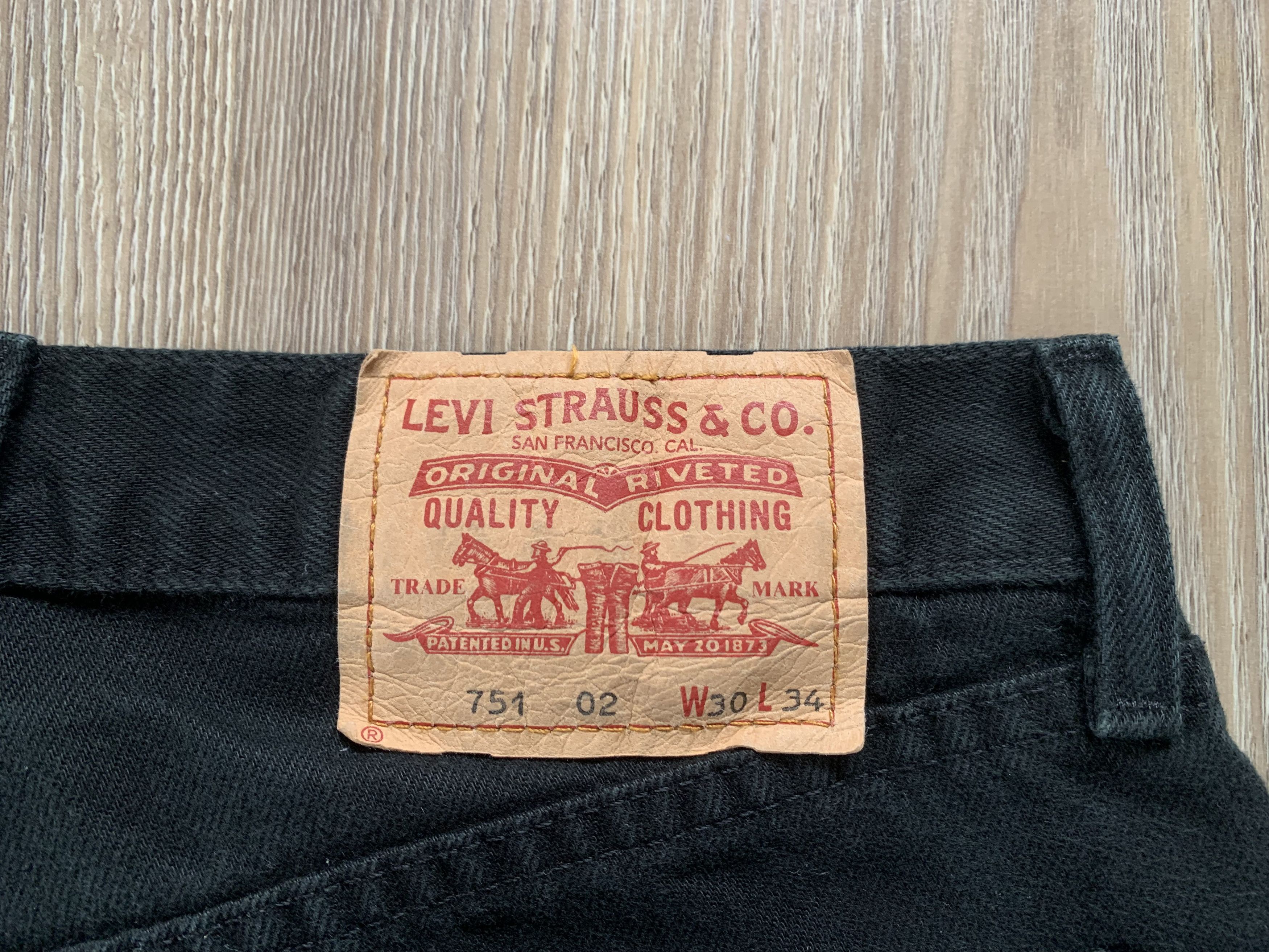 Levi's Levi’s 751 Black Straight Fit Jeans Size US 30 / EU 46 - 7 Thumbnail
