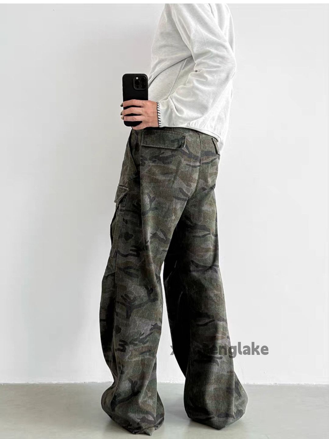Vintage Custom outdoor utility loose baggy military cargo camo pants Size US 28 / EU 44 - 3 Thumbnail
