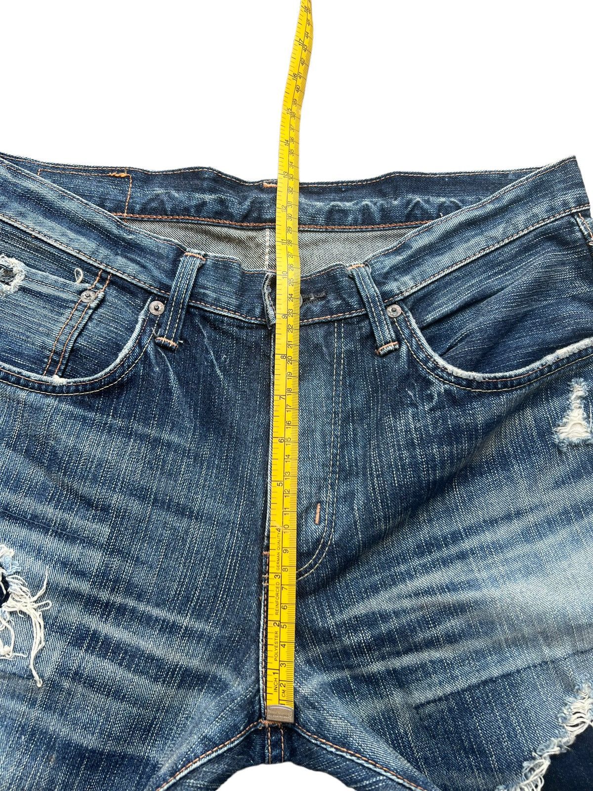Edwin Vintage Edwin Distressed Ripped Patchwork Denim Jeans 34x32 Size US 34 / EU 50 - 15 Thumbnail