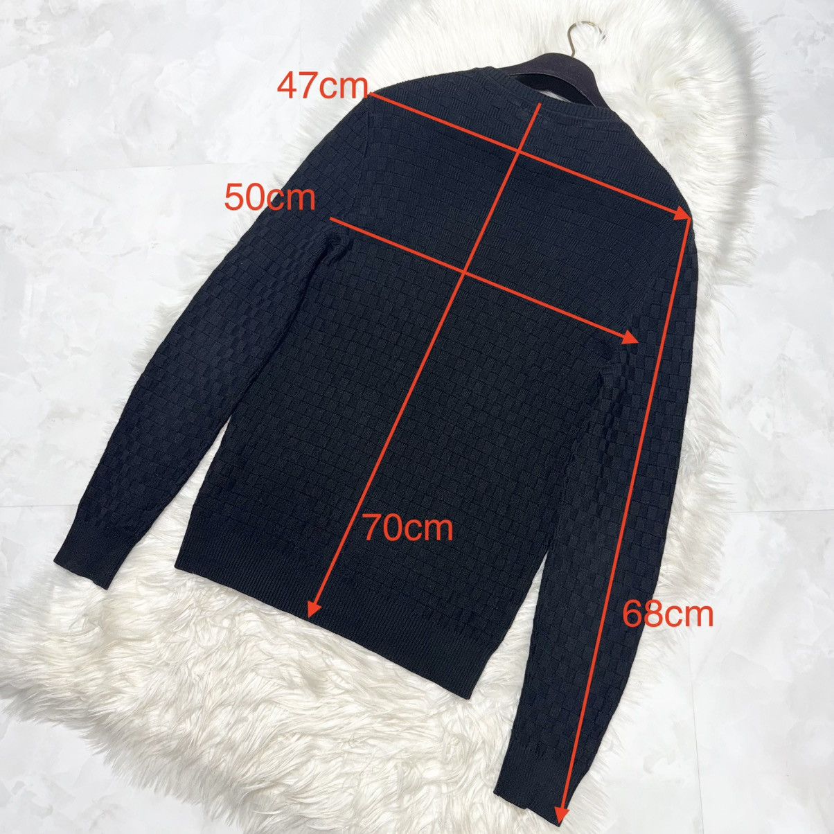 Louis Vuitton Louis Vuitton Damier Knit Sweater with LV Leather Patch, Size US M / EU 48-50 / 2 - 7 Thumbnail
