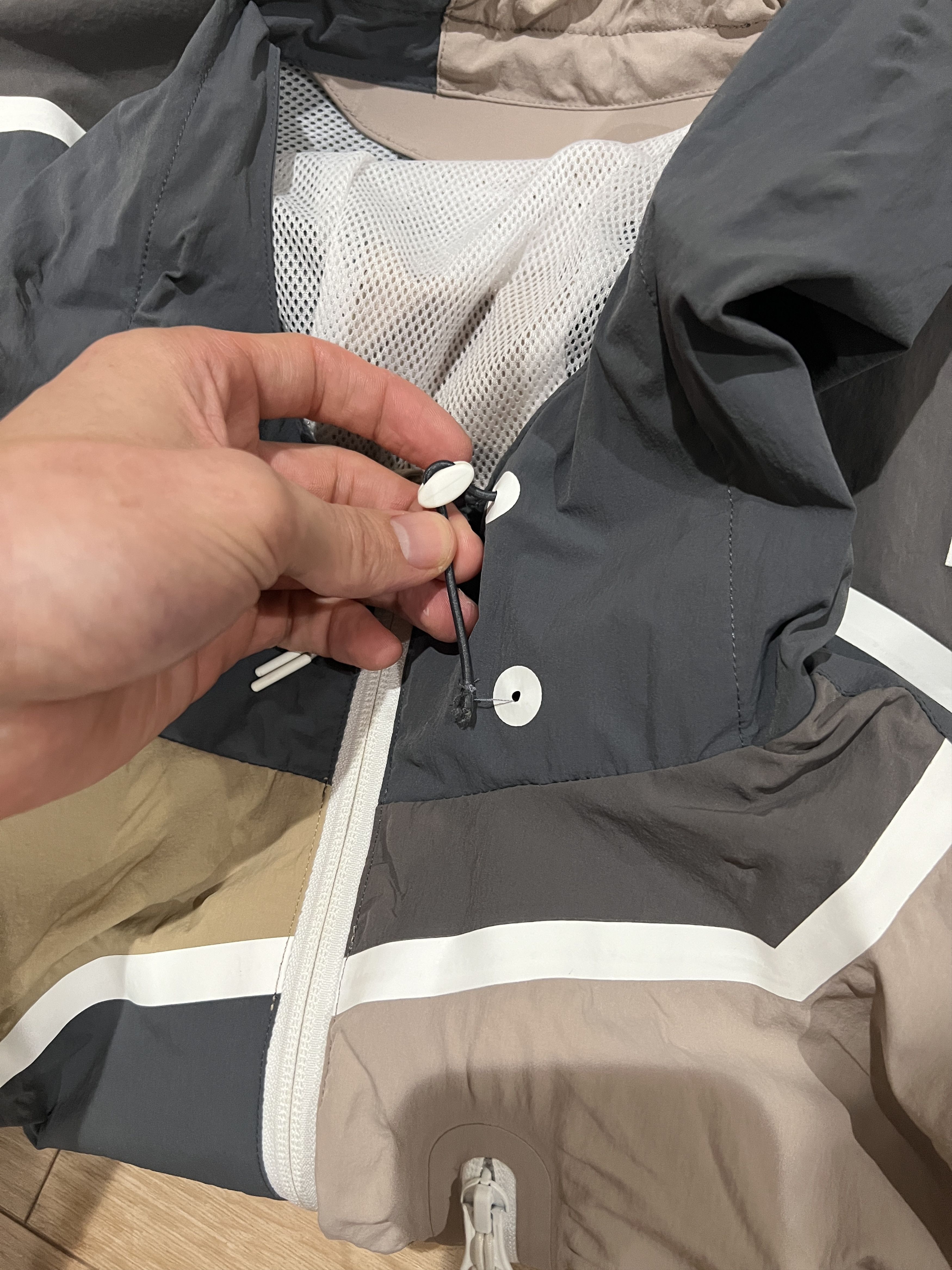 Kith Madison Hooded Zip-Up Jacket Brown / Gray – Size S