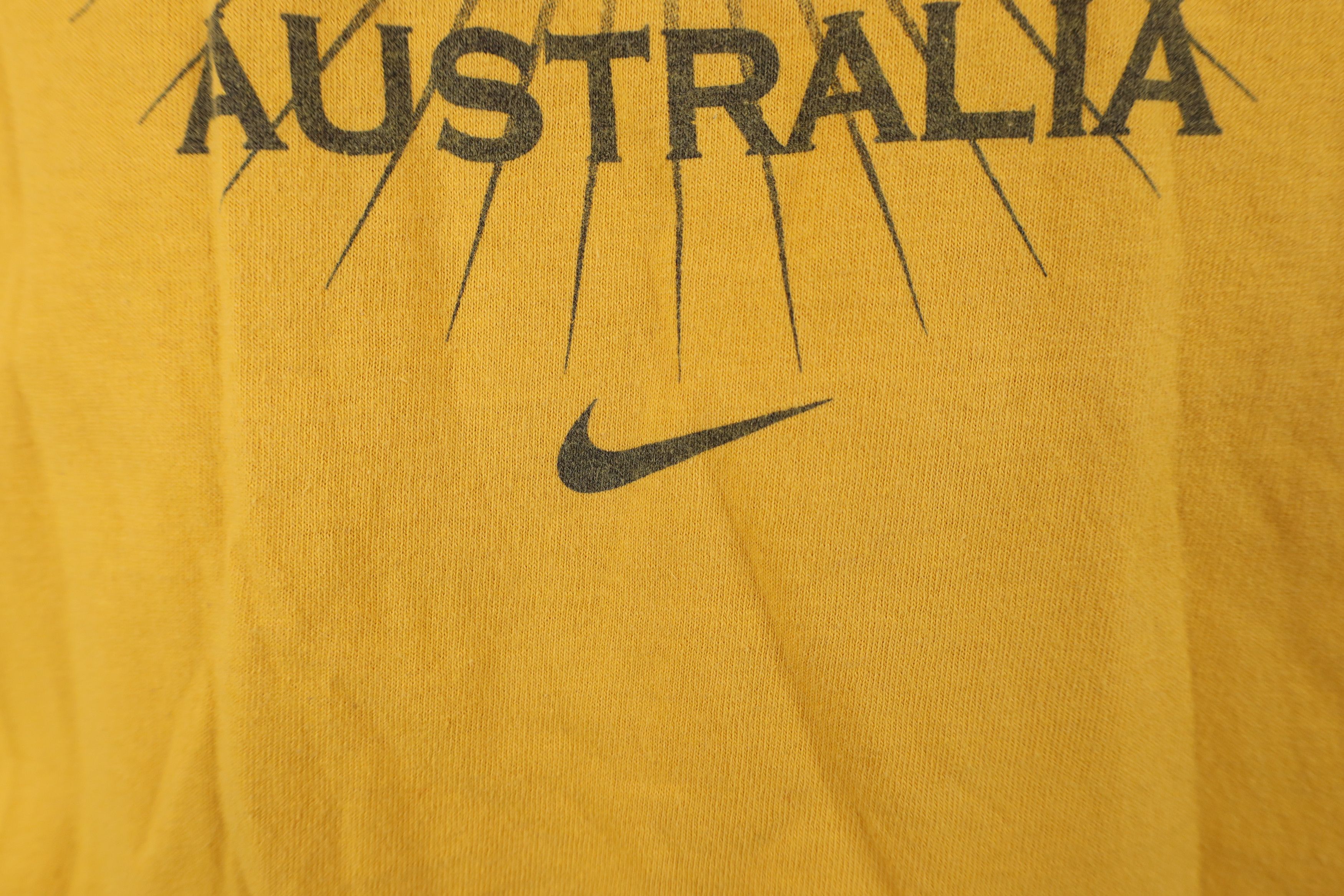 Nike × Vintage Vintage Nike Total 90 Center Swoosh Australia Soccer T-Shirt Size US S / EU 44-46 / 1 - 5 Thumbnail