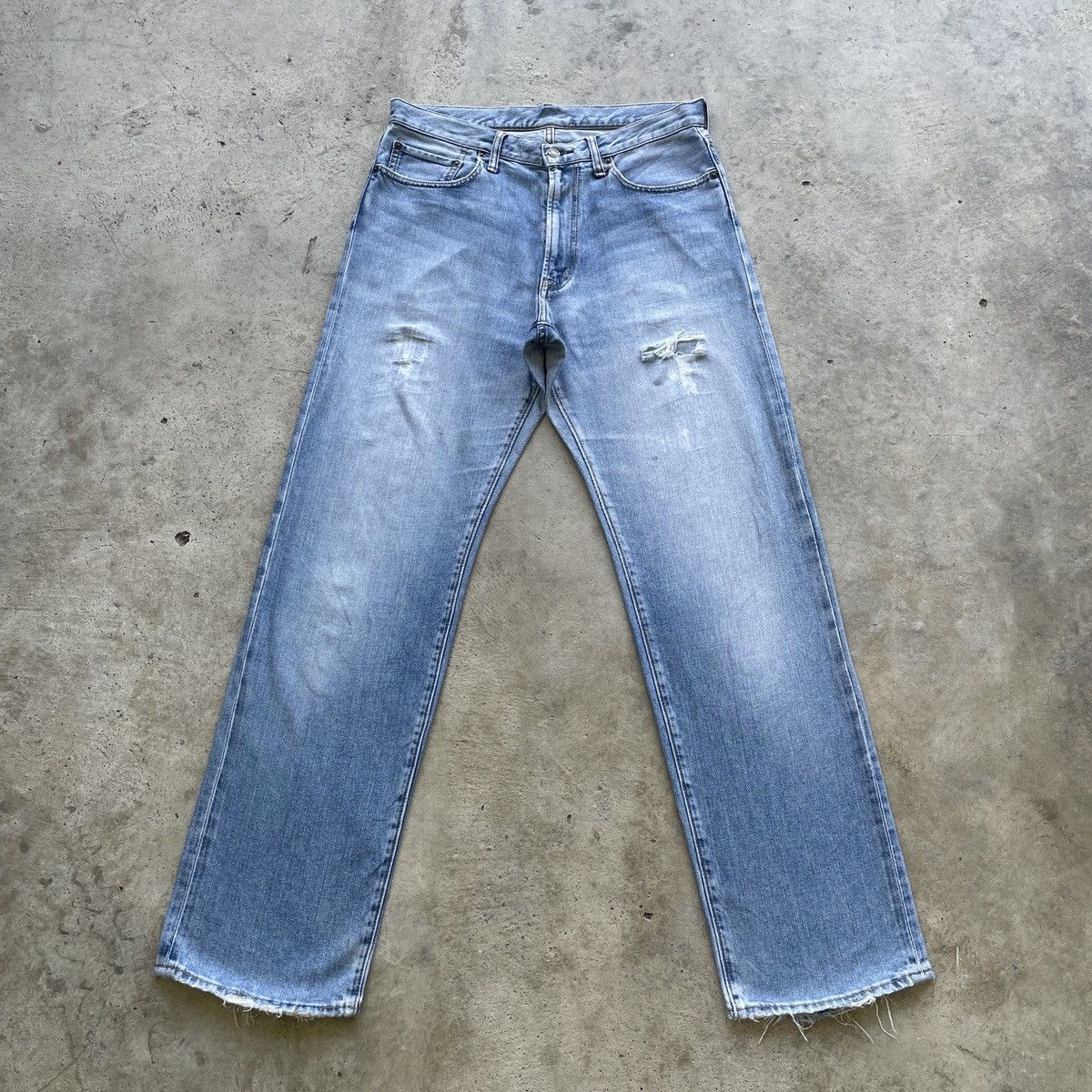 Japanese Brand × Jean × Vintage W32 Vintage Japanese Faded Distressed Wash Jeans Pants Denim Size US 32 / EU 48 - 1 Thumbnail