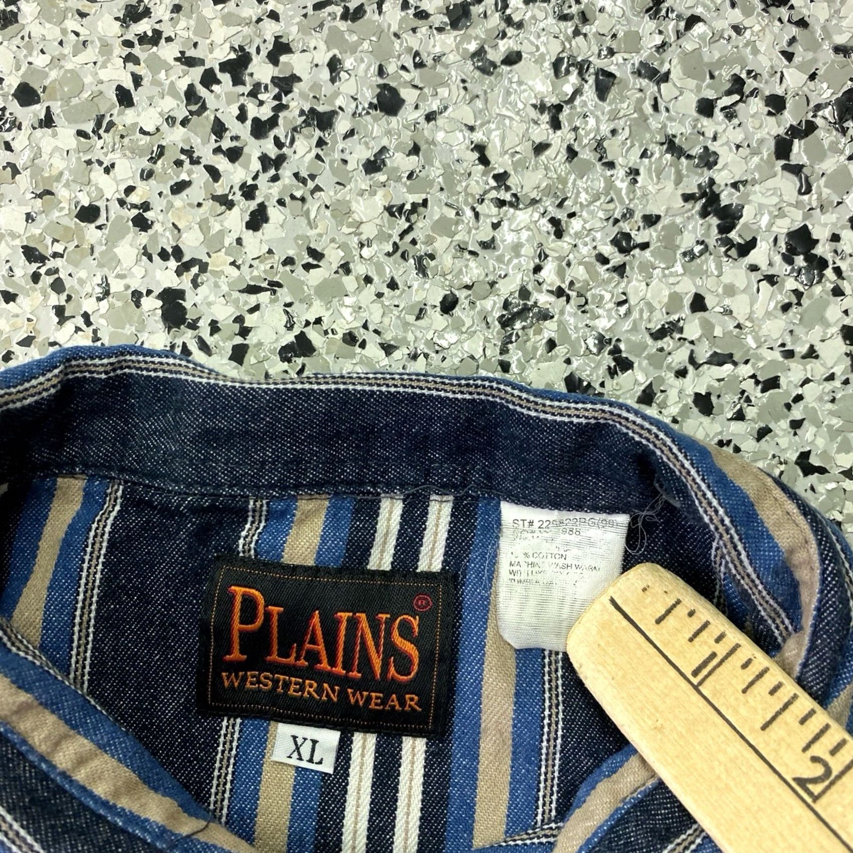 Vintage VINTAGE Plains Western Wear Mens XL Pearl Snap Denim Shirt Blue Size US XL / EU 56 / 4 - 2 Thumbnail