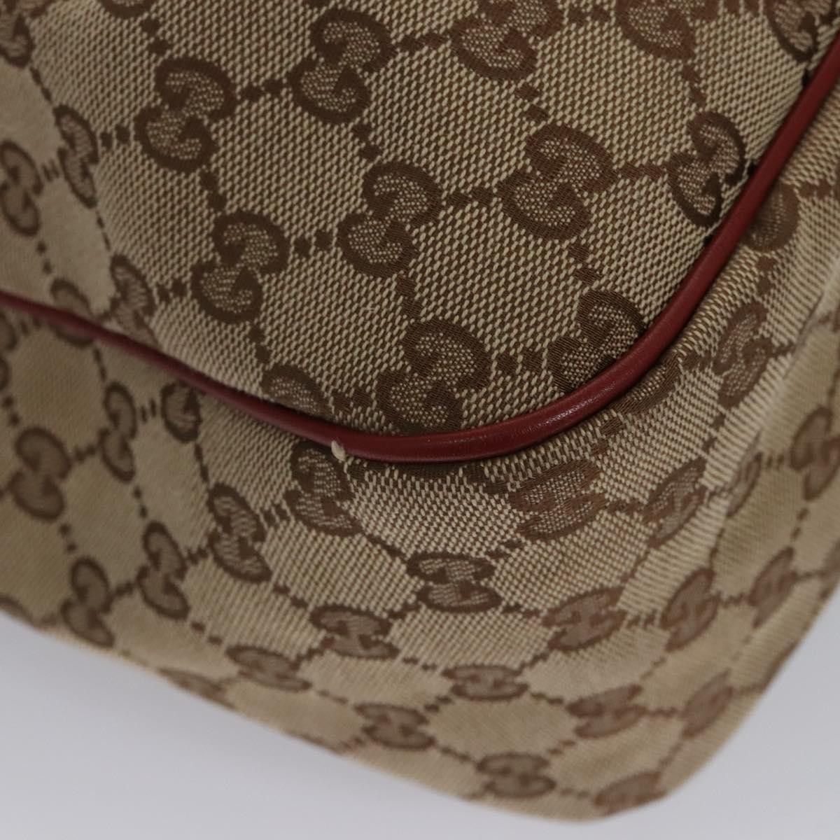 Gucci GUCCI GG Canvas Tote Bag Beige Gold Red Size ONE SIZE - 12 Thumbnail