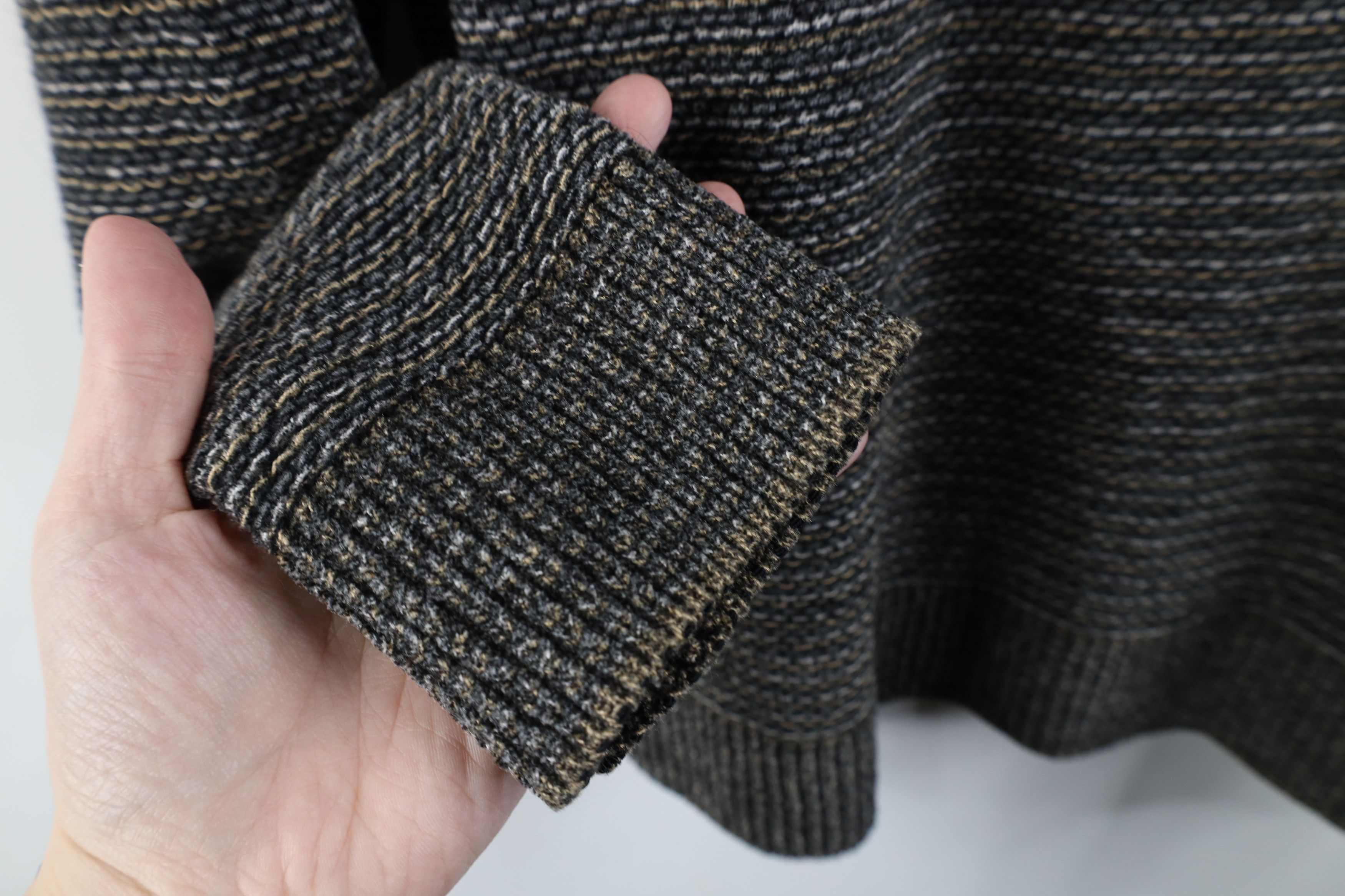 Vintage Vintage 90s Streetwear Striped Fleece Knit Crewneck Sweater Size US M / EU 48-50 / 2 - 5 Thumbnail