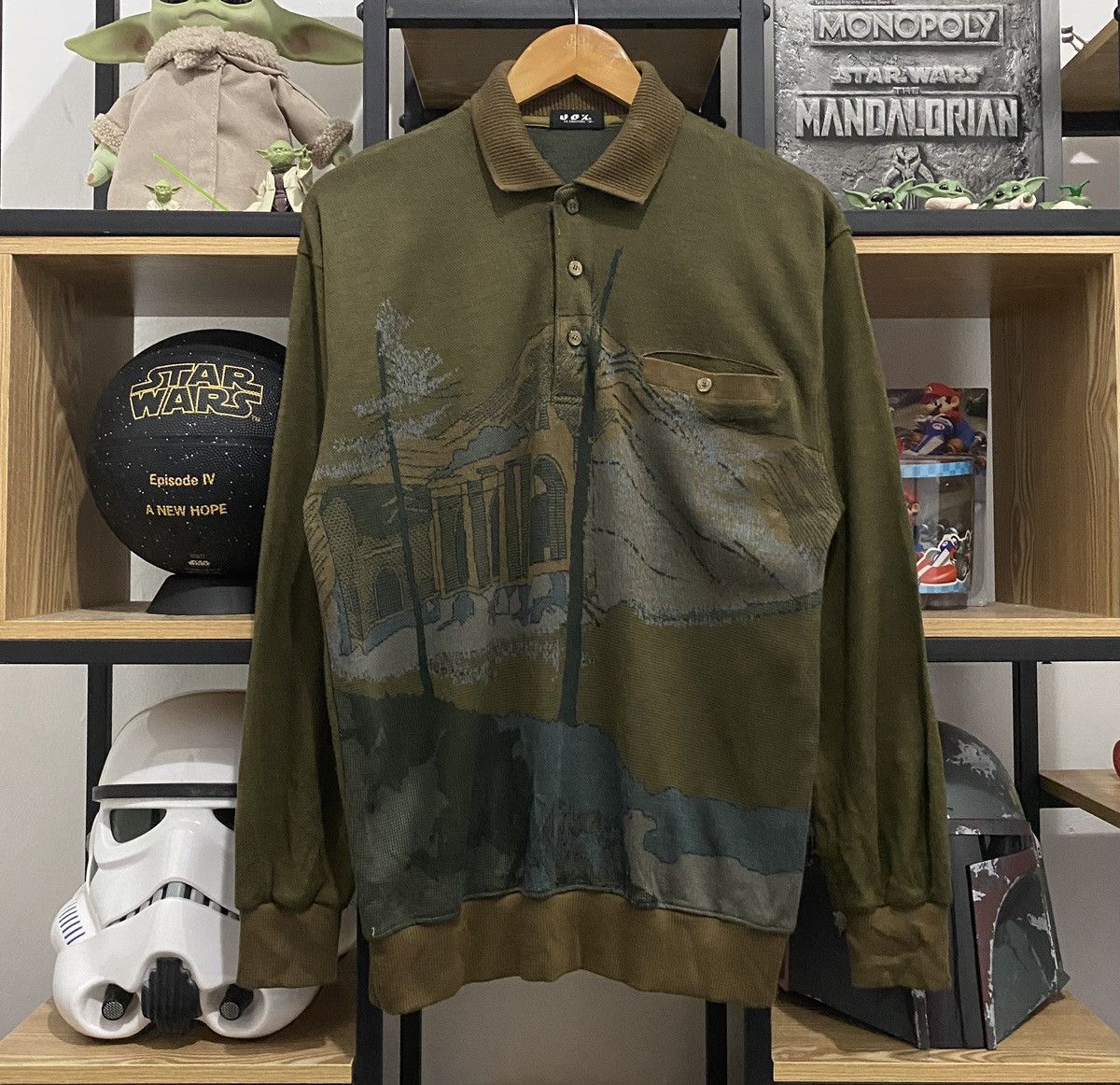 Polo Ralph Lauren Japan JOX Wool Knitwear Mountain Art Inspired Polo RL Size US M / EU 48-50 / 2 - 1 Thumbnail
