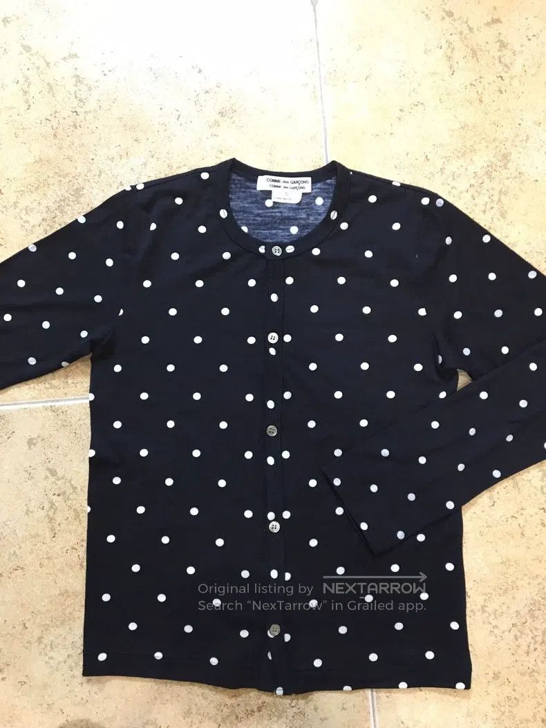 Other Comme des Garcons Blue polka dot cashmere cardigan Size S / US 4 / IT 40 - 1 Thumbnail