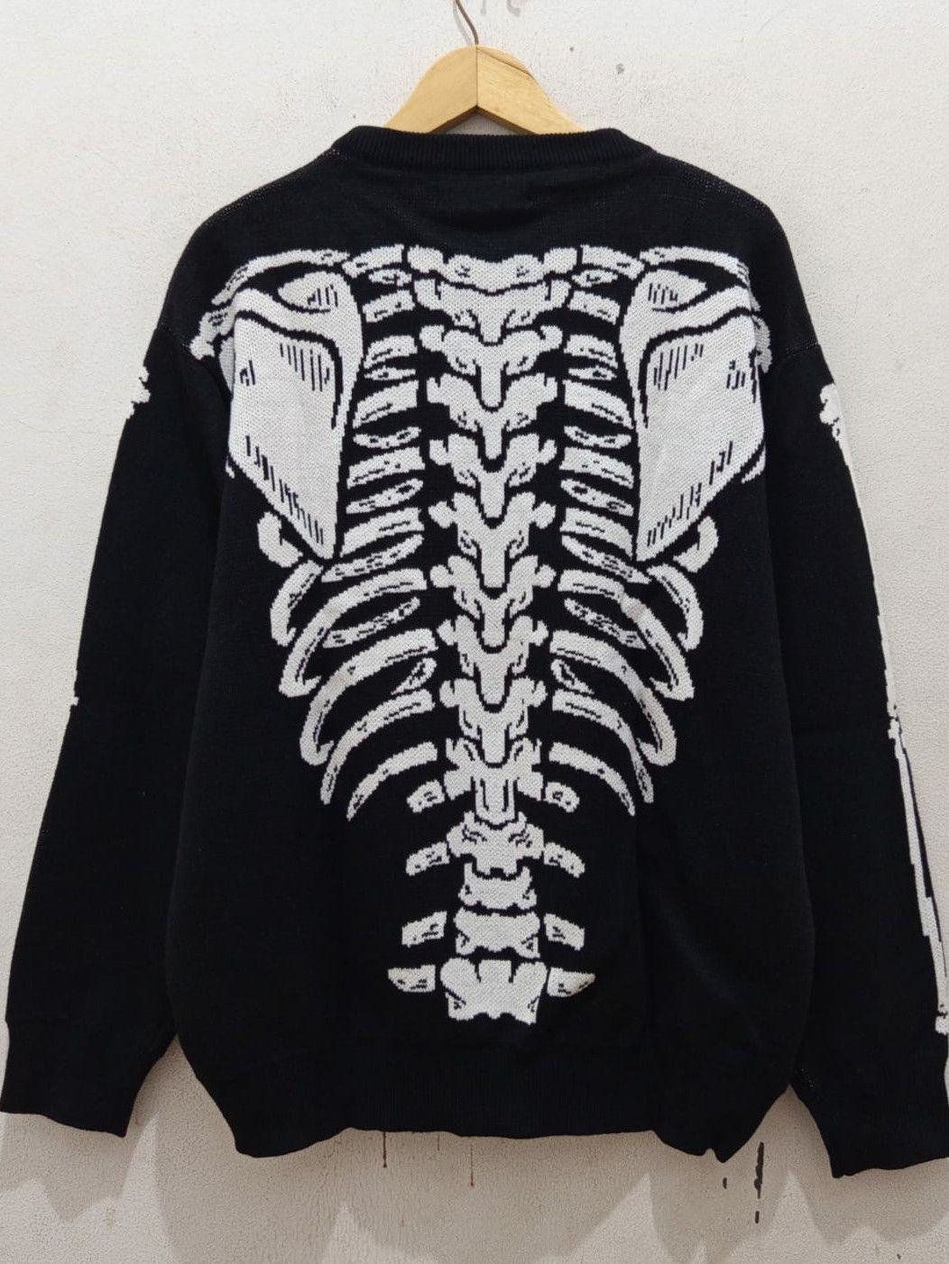 Japanese Brand Sick Rare skeleton knitwear gothic punk misfits Size US L / EU 52-54 / 3 - 3 Thumbnail