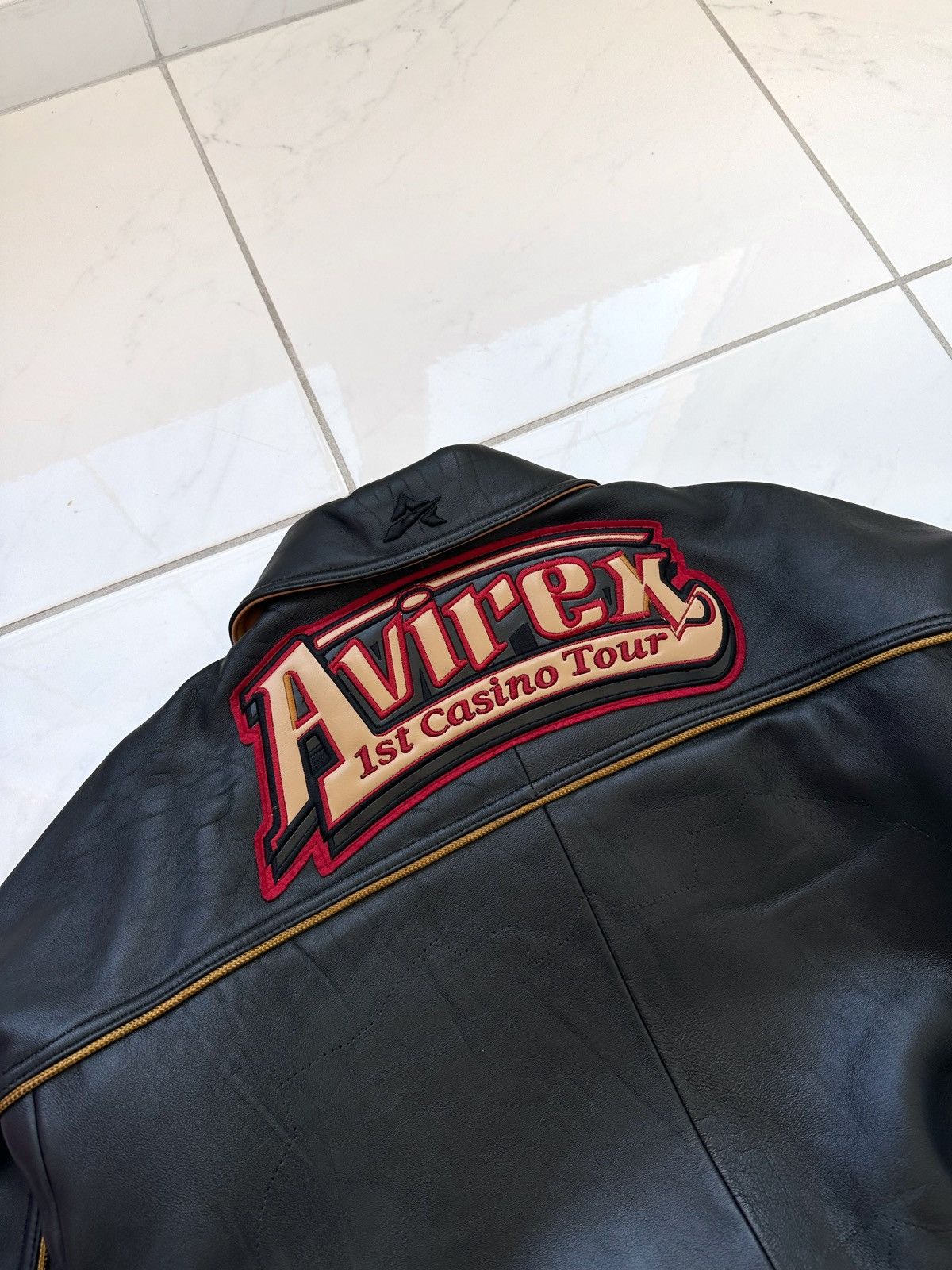 Avirex Vintage Avirex New York 1st Casino Tour Leather Jacket Size US L / EU 52-54 / 3 - 6 Thumbnail